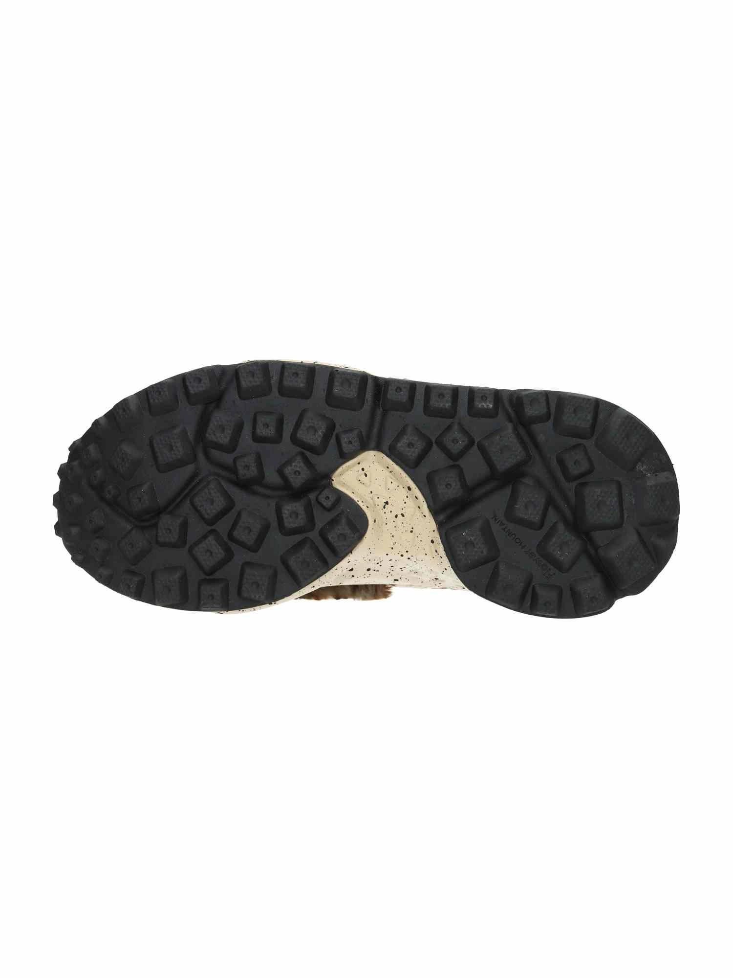 Kotetsu Woman Suede/Ecofur anthracite light brown Tennis Sneaker