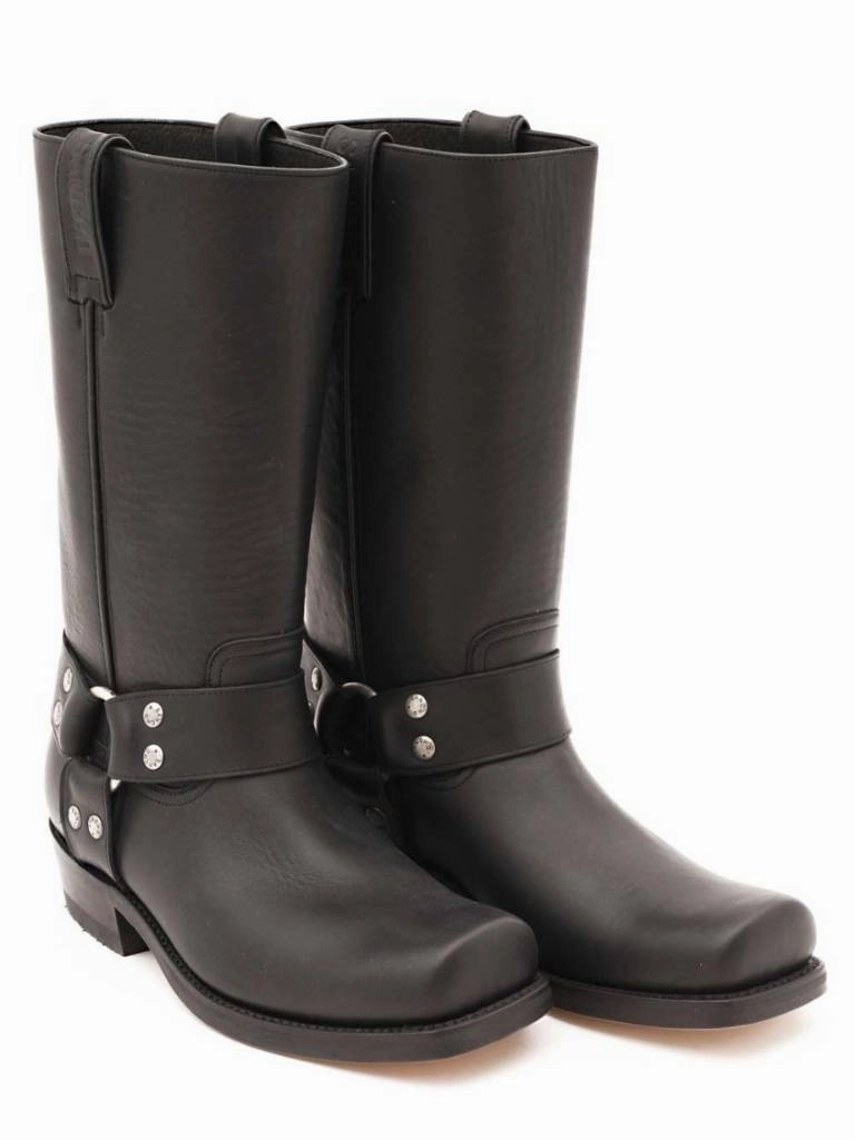 Overknee Stiefel Kunstleder Sancho Bikerboots Farmer 541-71
