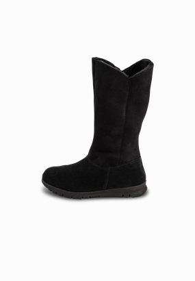 New Rock Stiefel kuschelig-warmer Lammfellstiefel Veloursleder