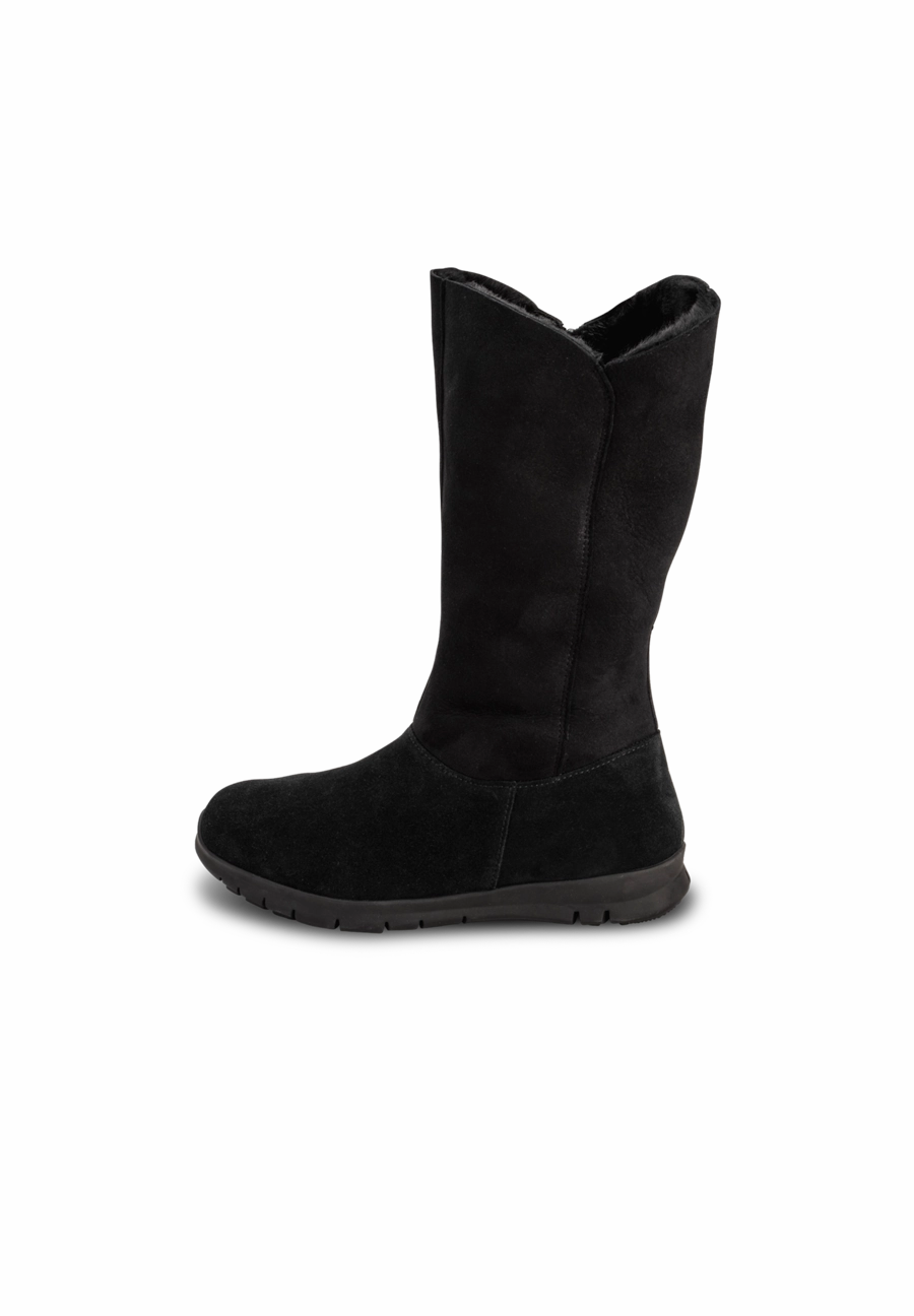 Vista Stiefel kuschelig-warmer Lammfellstiefel Veloursleder