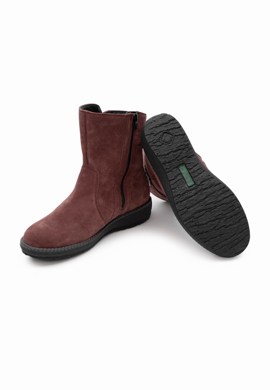 Size 12 High Heel Ankle Boots kuschlige Stiefelette Veloursleder