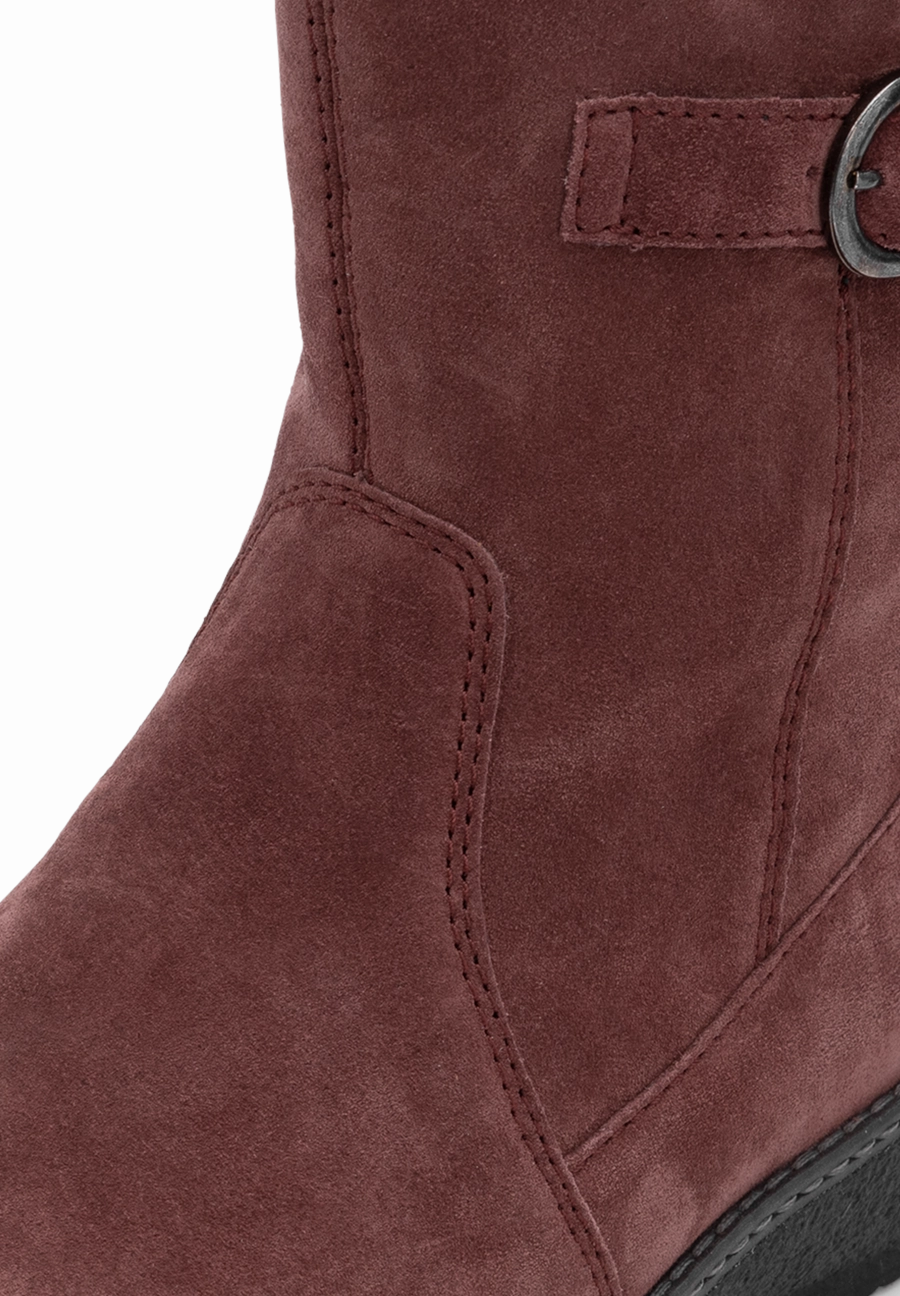 kuschlige Stiefelette Veloursleder Ankle Boots Winter