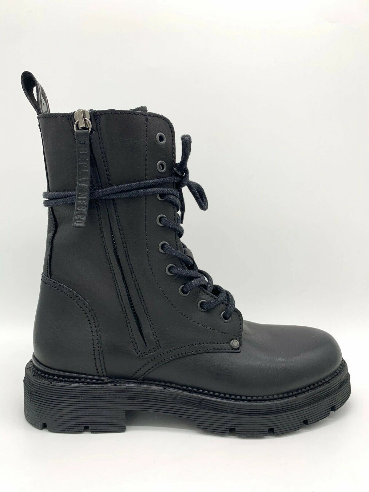 Replay Damenschuhe Schuhe Stiefel Stiefelette Boots Leder Schwarz NEU Twilight High Heels