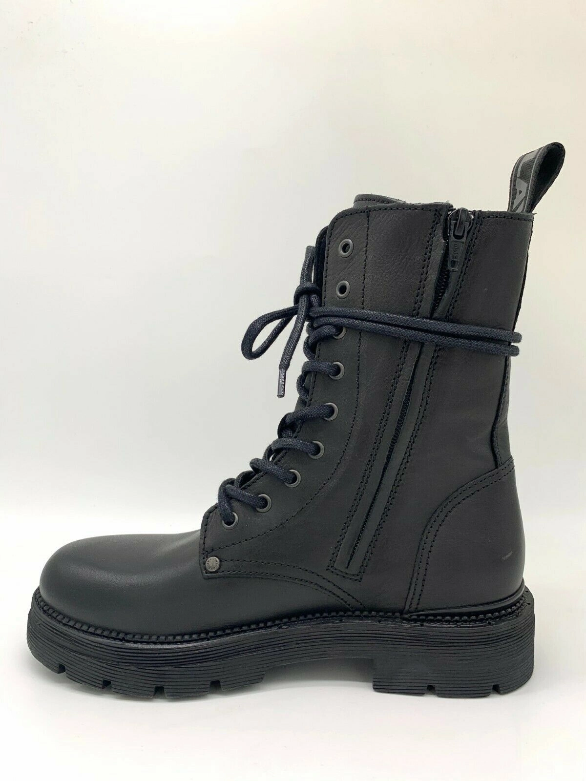 High Heels Look Replay Damenschuhe Schuhe Stiefel Stiefelette Boots Leder Schwarz NEU