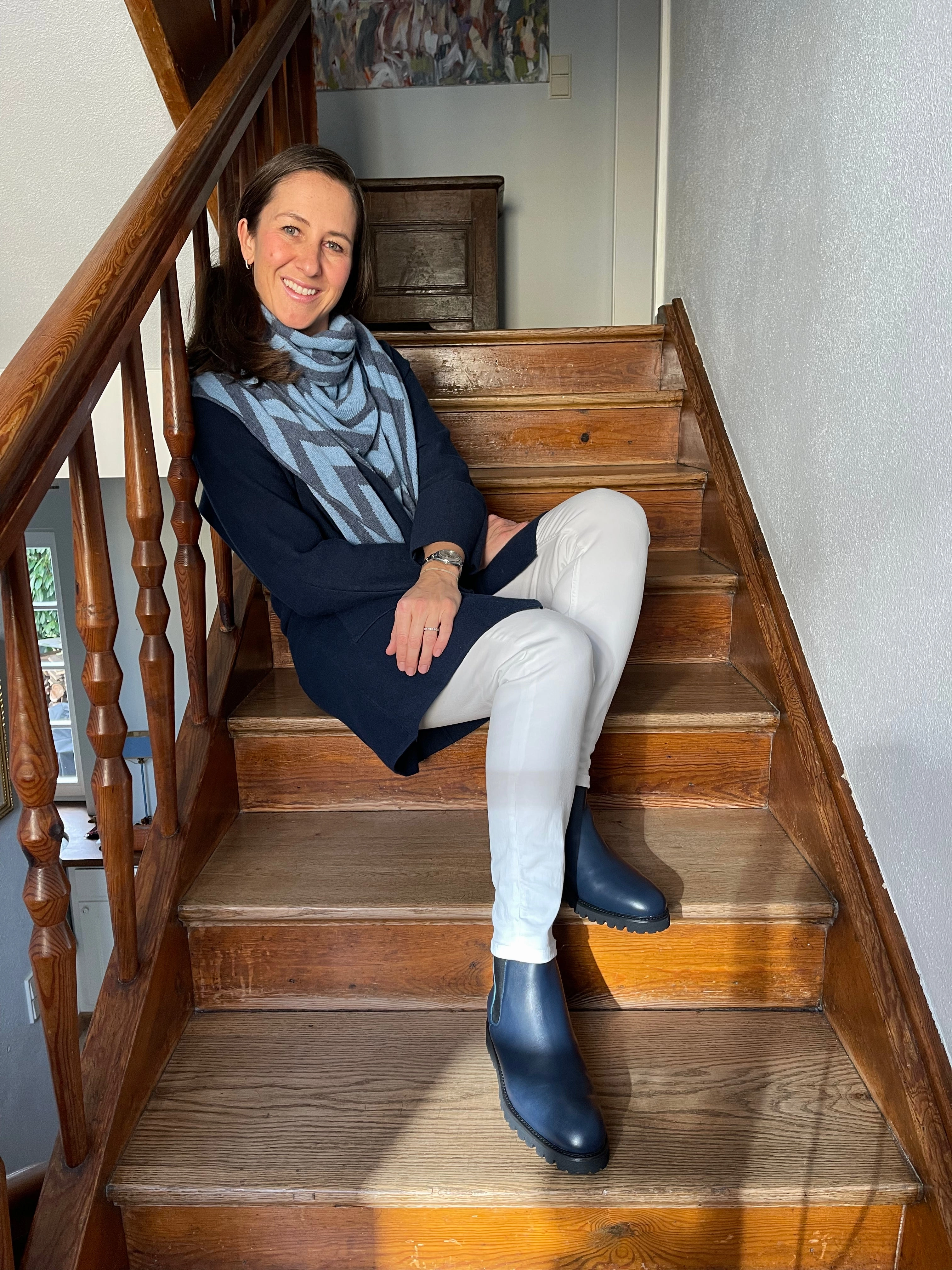 Walking Chelsea Boots Lammfell Chelsea Boot Navy