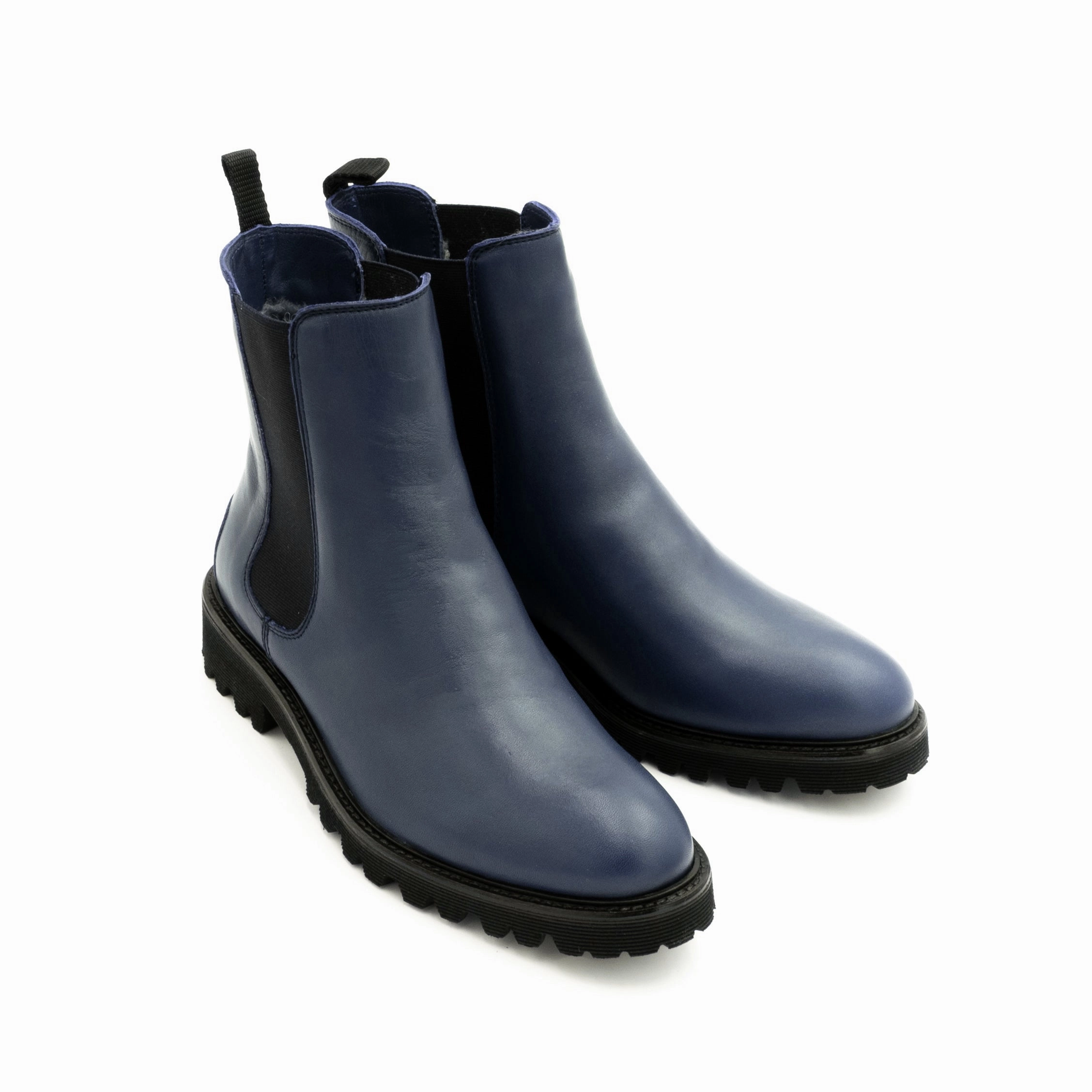 Maniere De Voir Chelsea Boots Lammfell Chelsea Boot Navy