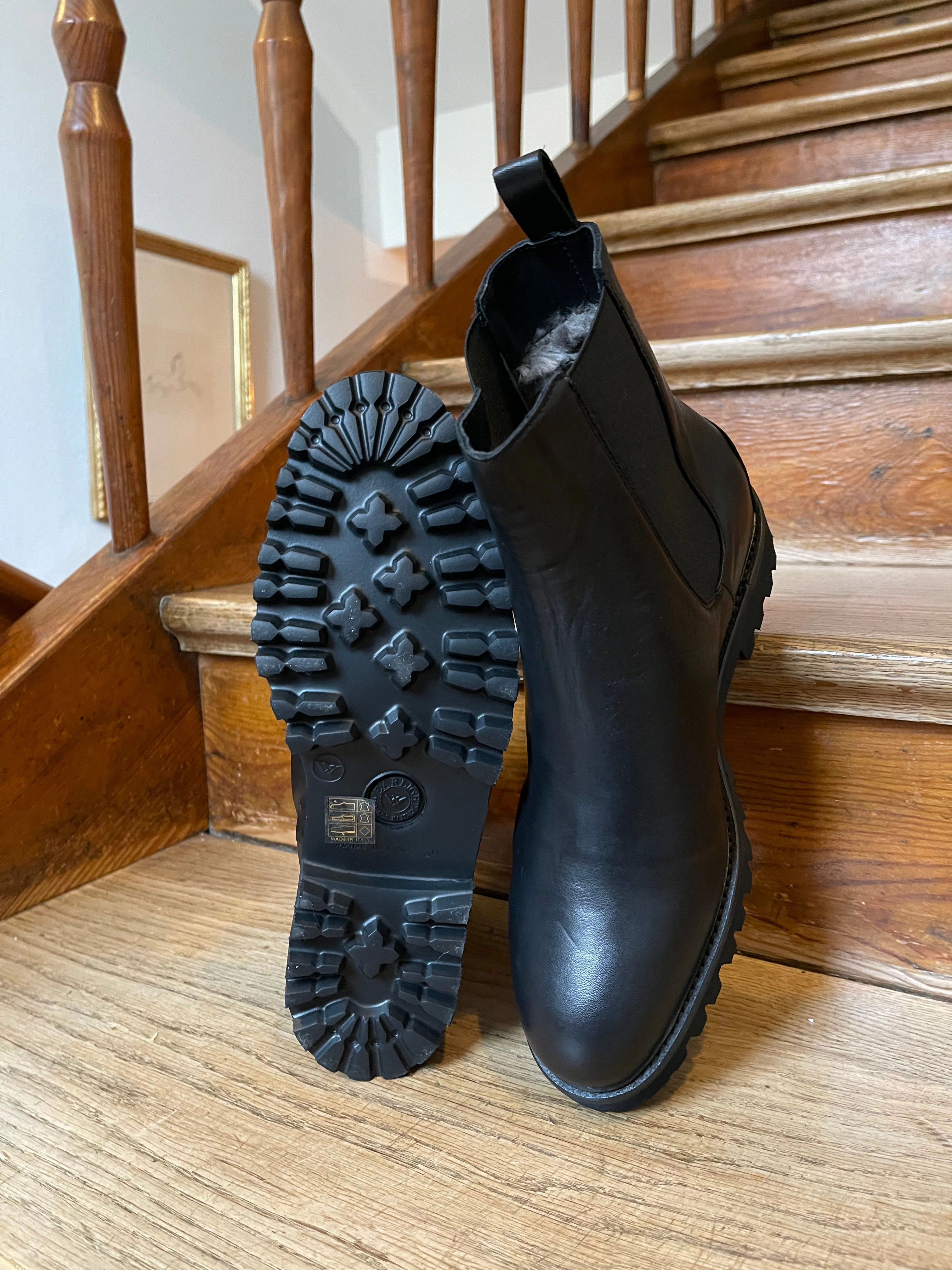 Hugo Chelsea Boots Lammfell Chelsea Boot Schwarz