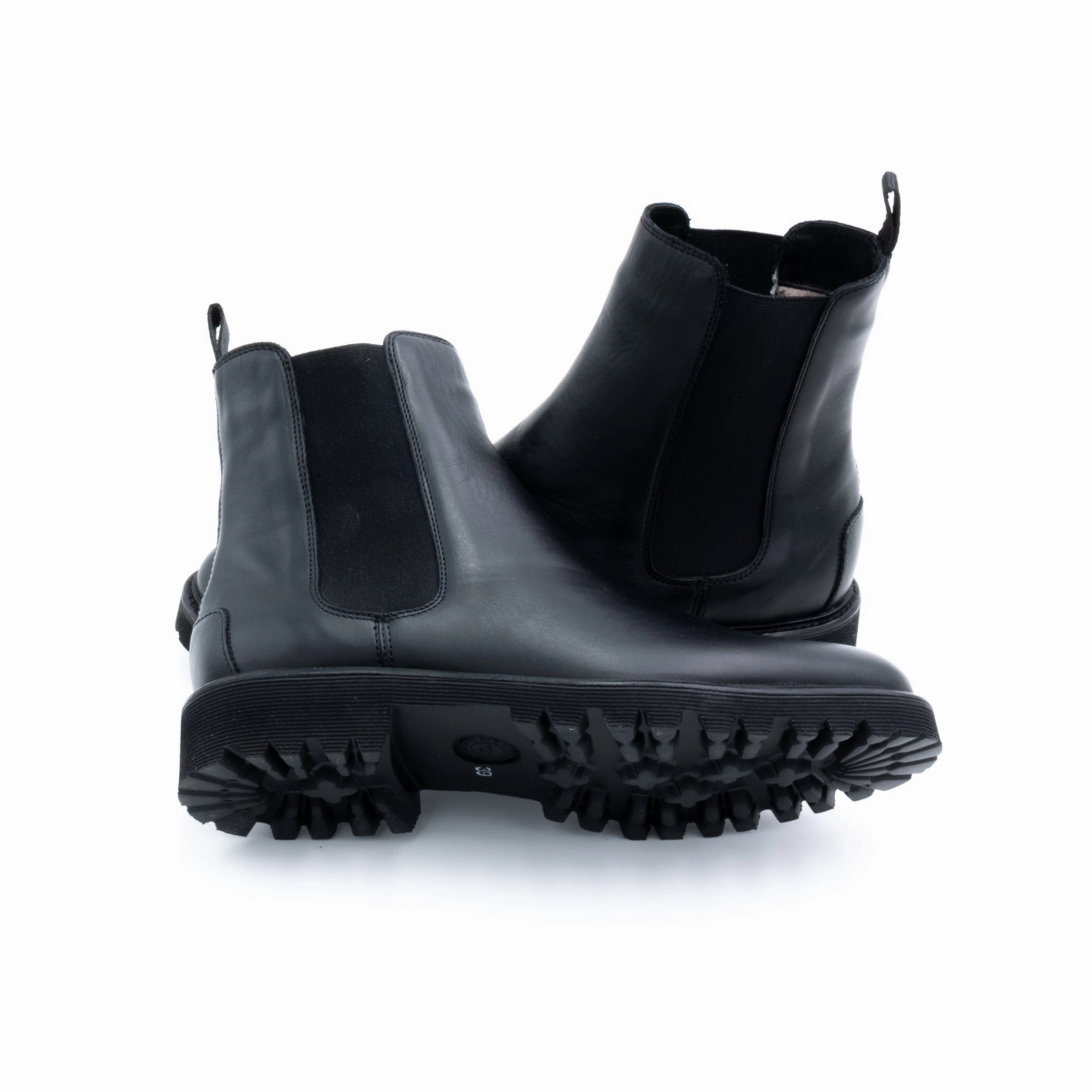 Lammfell Chelsea Boot Schwarz Chelsea Boots Leopardenmuster