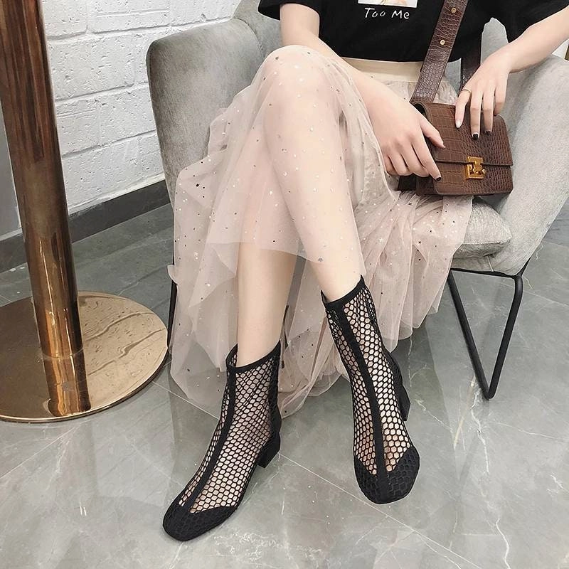 High Heels Voor Mannen Heel boots - Shoes Heel, vintage, High Heel, retro high heels, retro heels, vintage boots, high heel boots, mesh