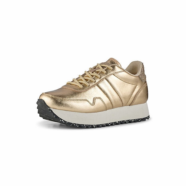 Sneaker Le Mans Woden Nora III Damen Sneaker Plateau Gold