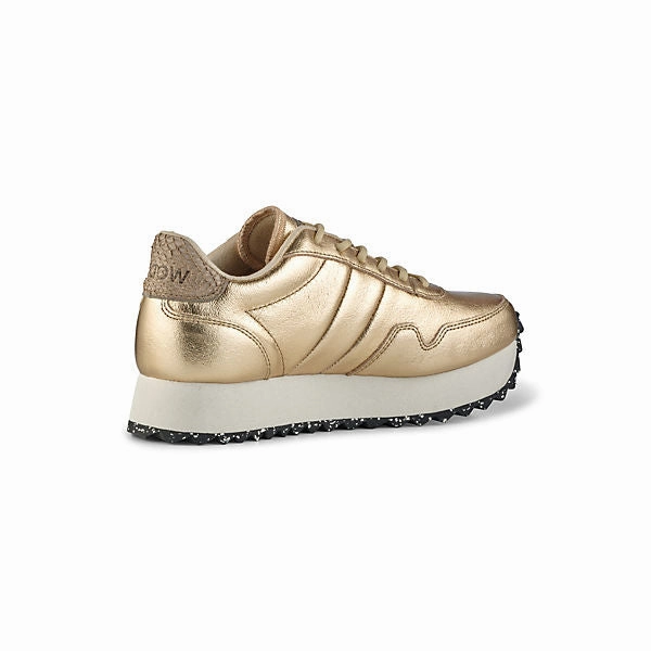 The Roger Advantage Woden Nora III Damen Sneaker Plateau Gold