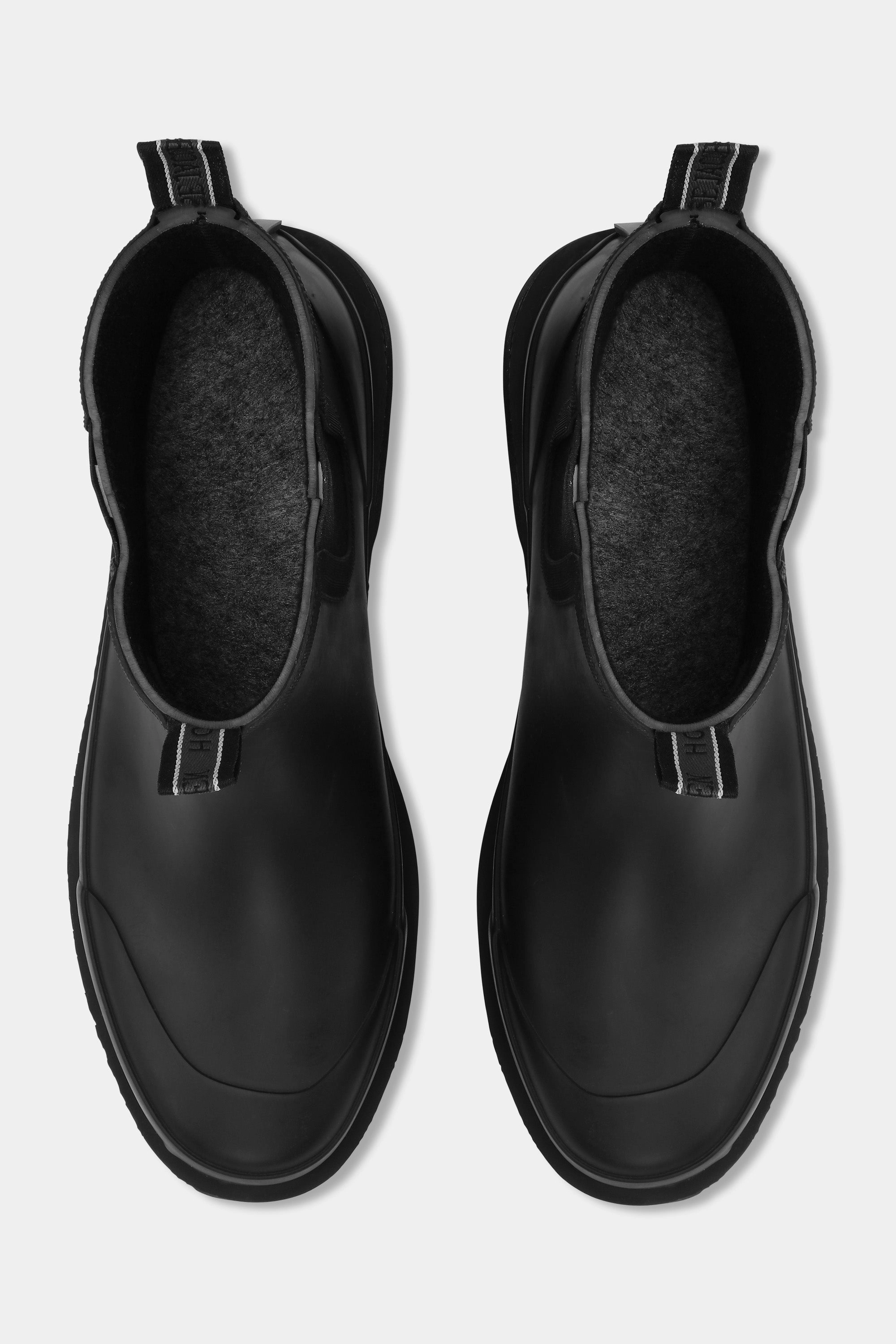 Overknee Stiefel Ohne Absatz Kurze Gummistiefel - Black