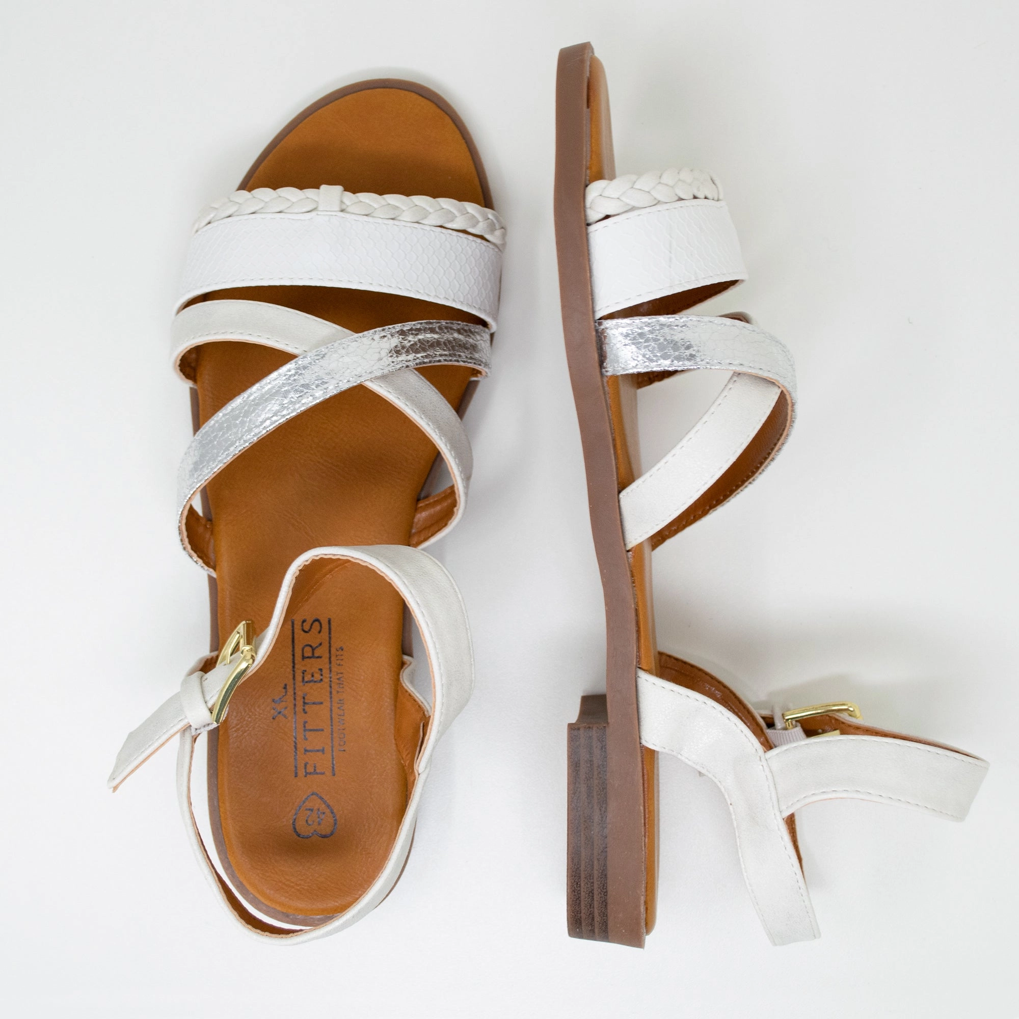 Lara in wei - Damen Sandale Sandalen Aus Griechenland