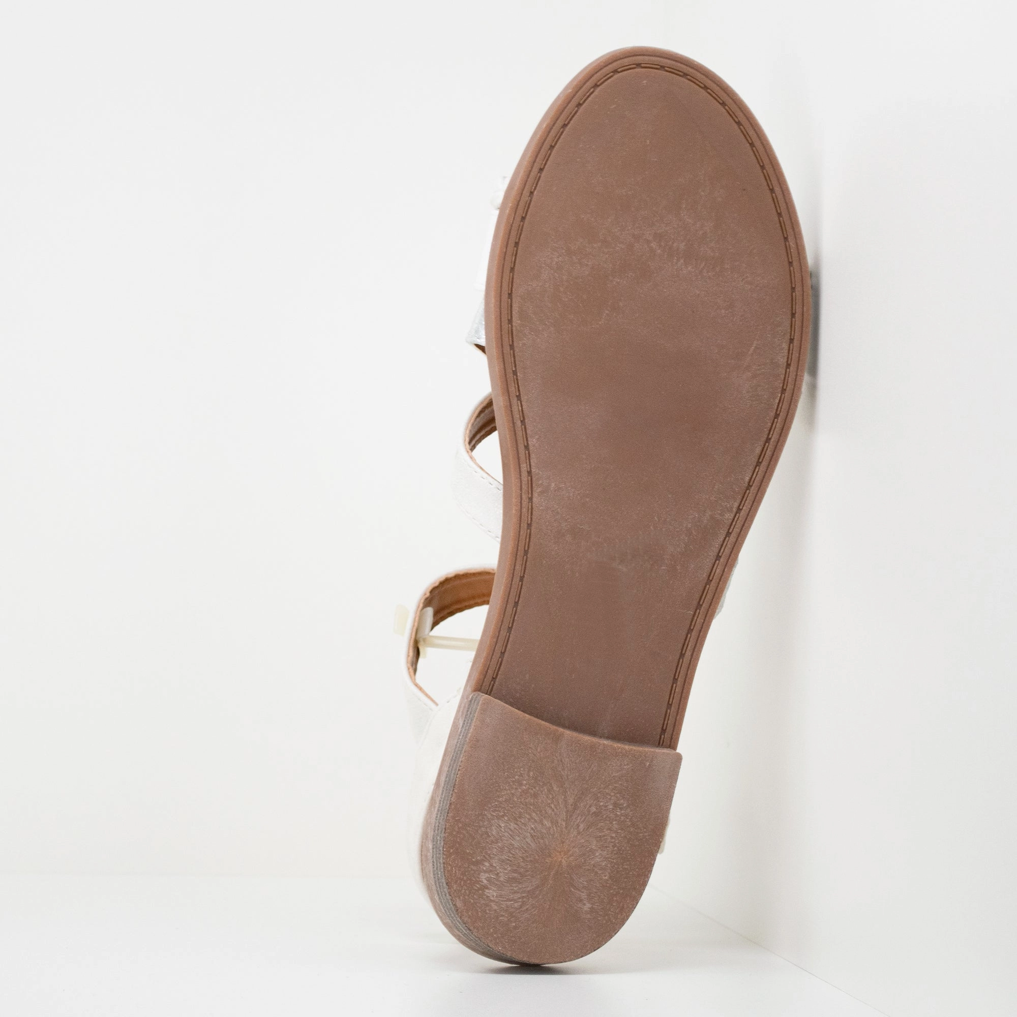 Lara in wei - Damen Sandale Anti Schweiß Sandalen