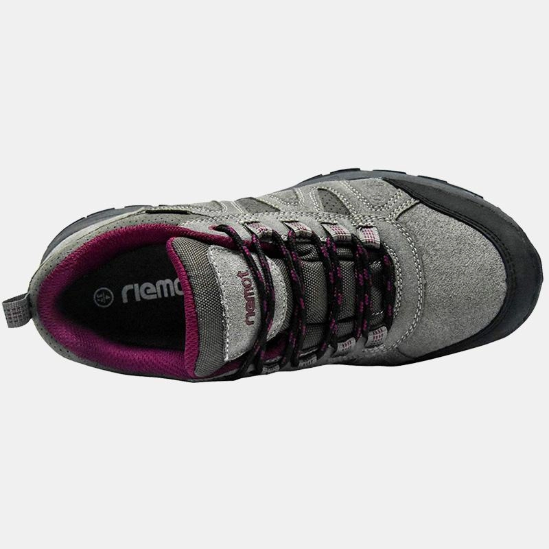 Kaufen Laufschuhe riemot Damen Wasserdichte Wanderschuhe Grau Wein Leichte Laufschuhe