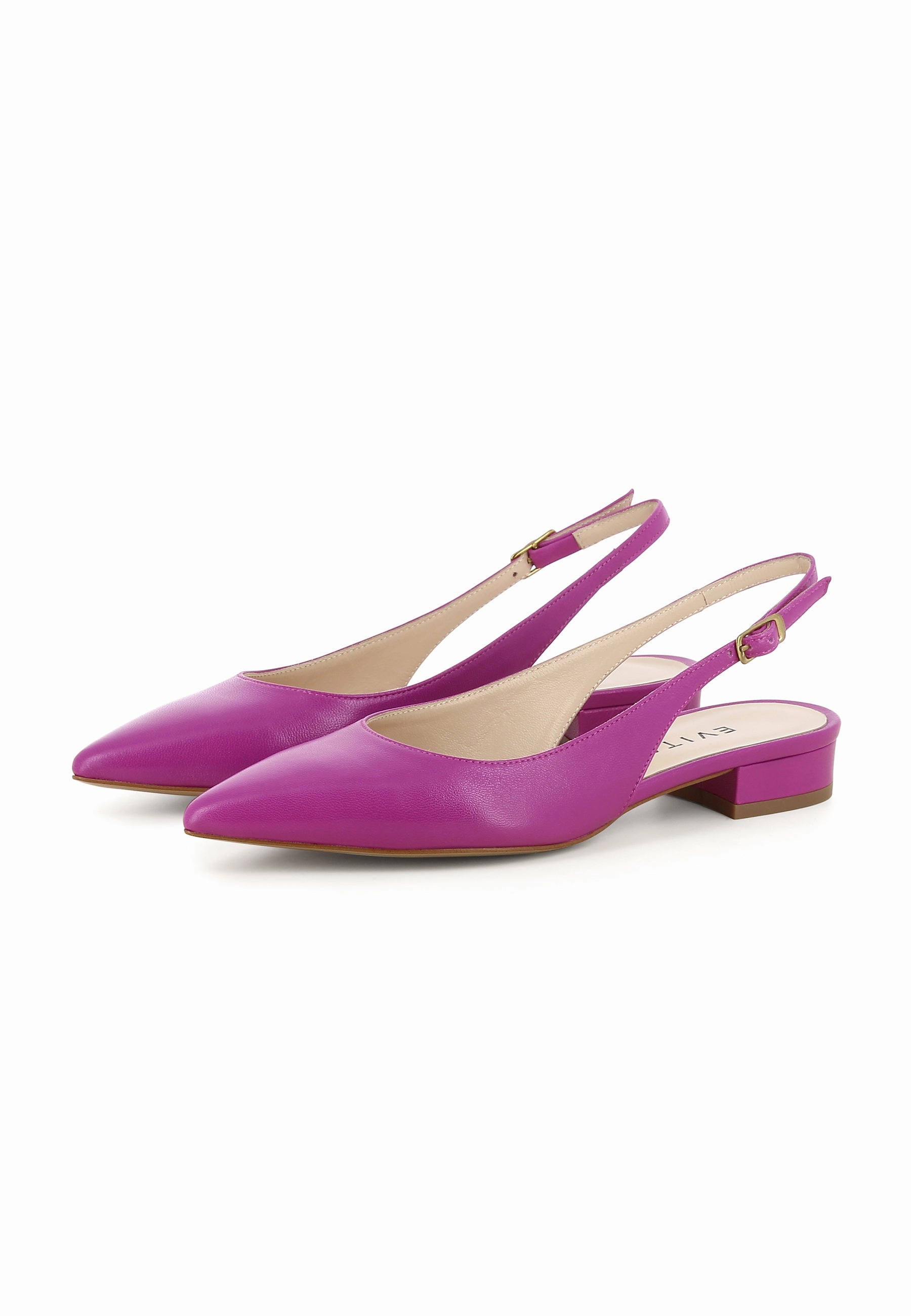 FRANCA Damen Sling Pumps  -  Glattleder Pink Laufschuhe Schnüren Oberstes Loch