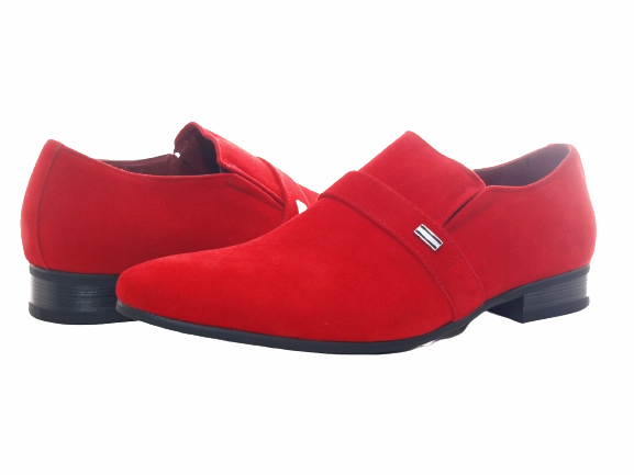 Laufschuhe Für Vorfußläufer Herren Business Designer Halbschuhe Anzug Schuhe Abendschuhe Velour Optik Red # 287-65