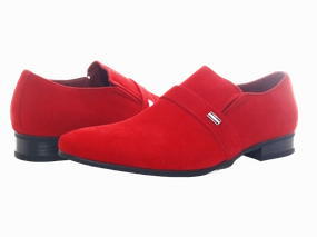 Herren Business Designer Halbschuhe Anzug Schuhe Abendschuhe Velour Optik Red # 287-65 Laufschuhe Ride 17