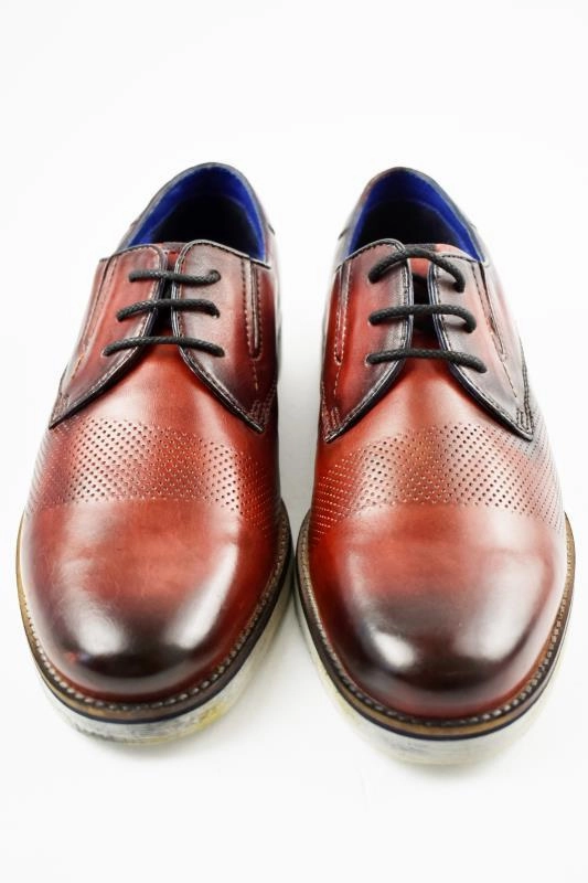 Bugatti Herren Halbschuhe 312-41603-4100-3000 Rot Leder Laufschuhe Joggingschuhe