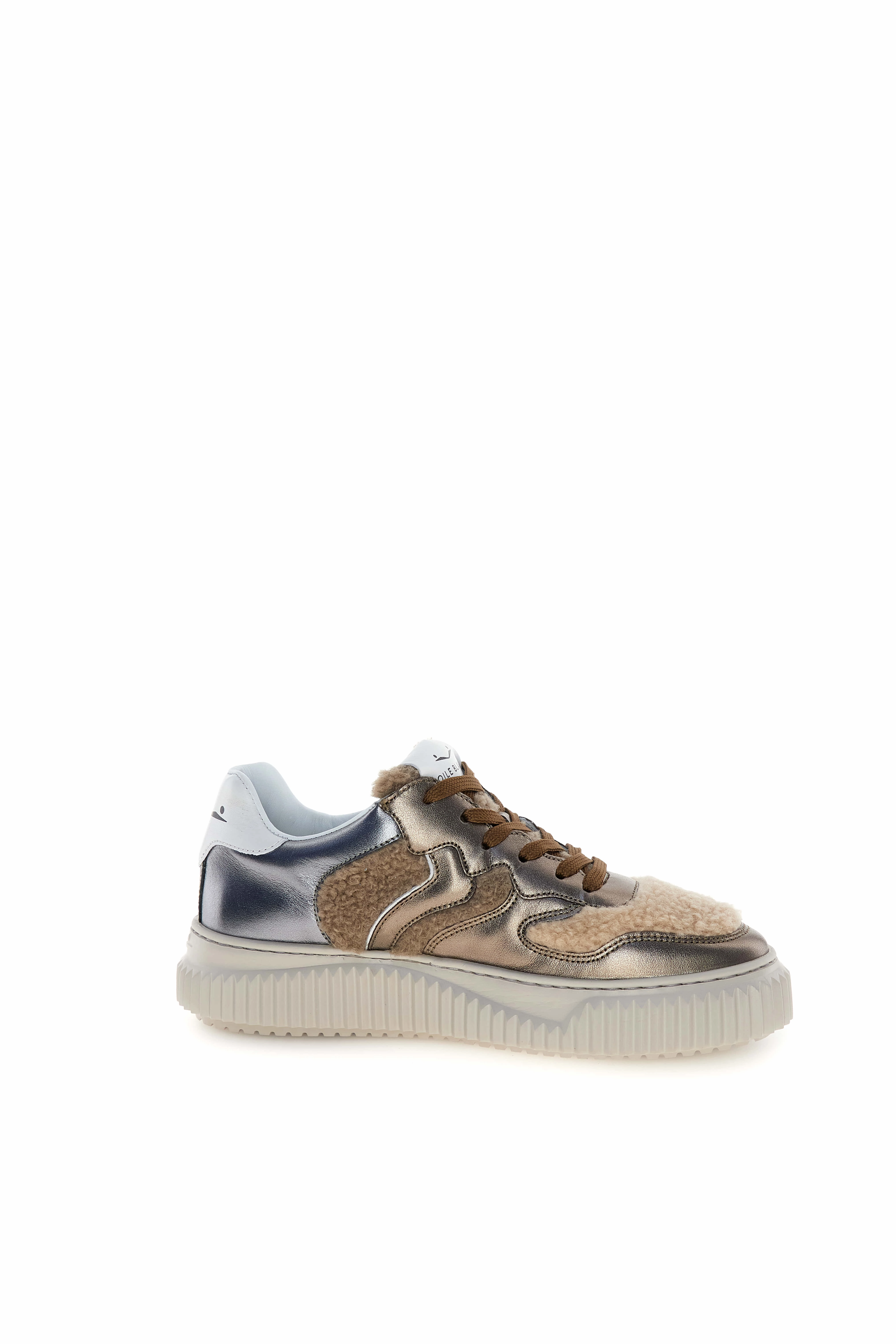 Laura Metallic Goat Skin/Fur bronze pewter beige Sneaker High Gefüttert