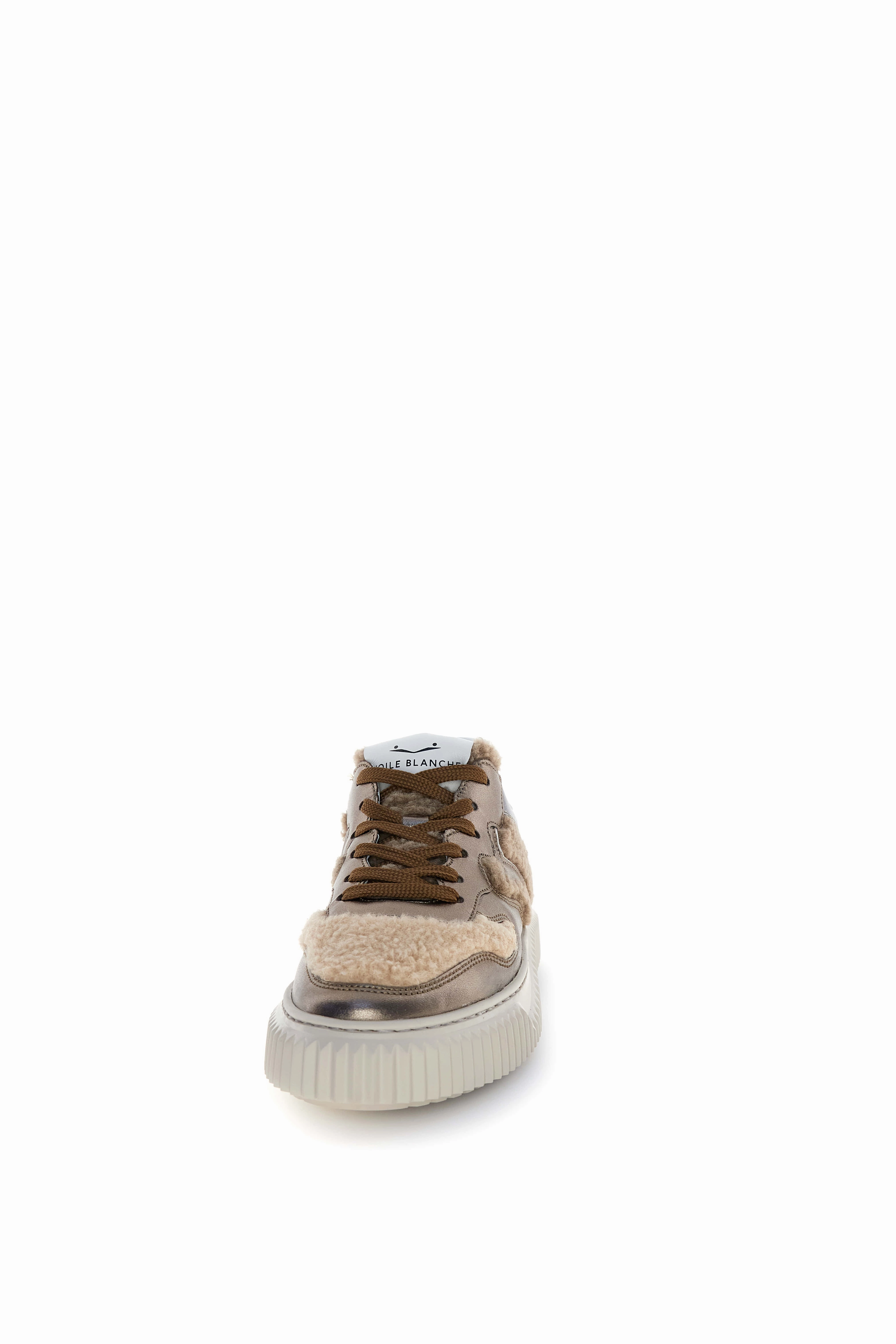Laura Metallic Goat Skin/Fur bronze pewter beige Samba Sneaker