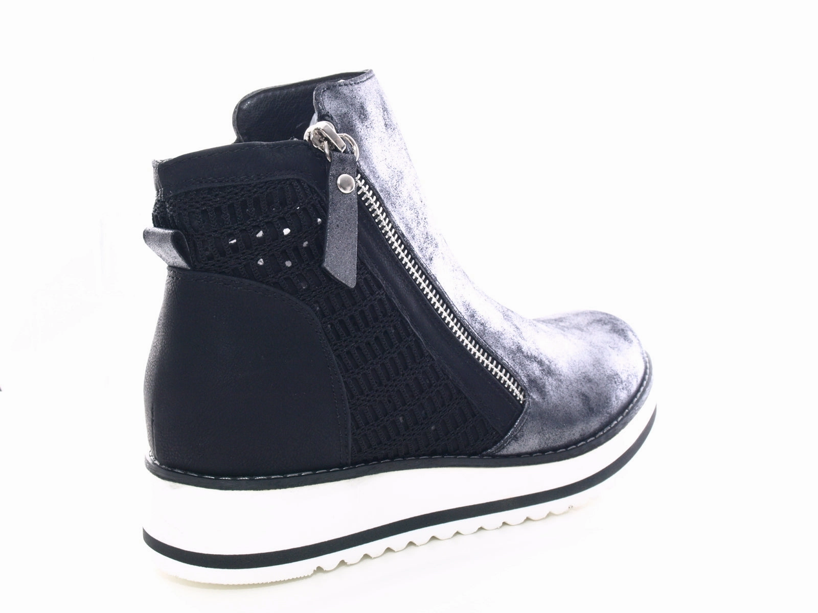 Damen Halbhohe Sneaker Freizeitschuhe Stiefelette Black # 770 Sneaker Für Sommer