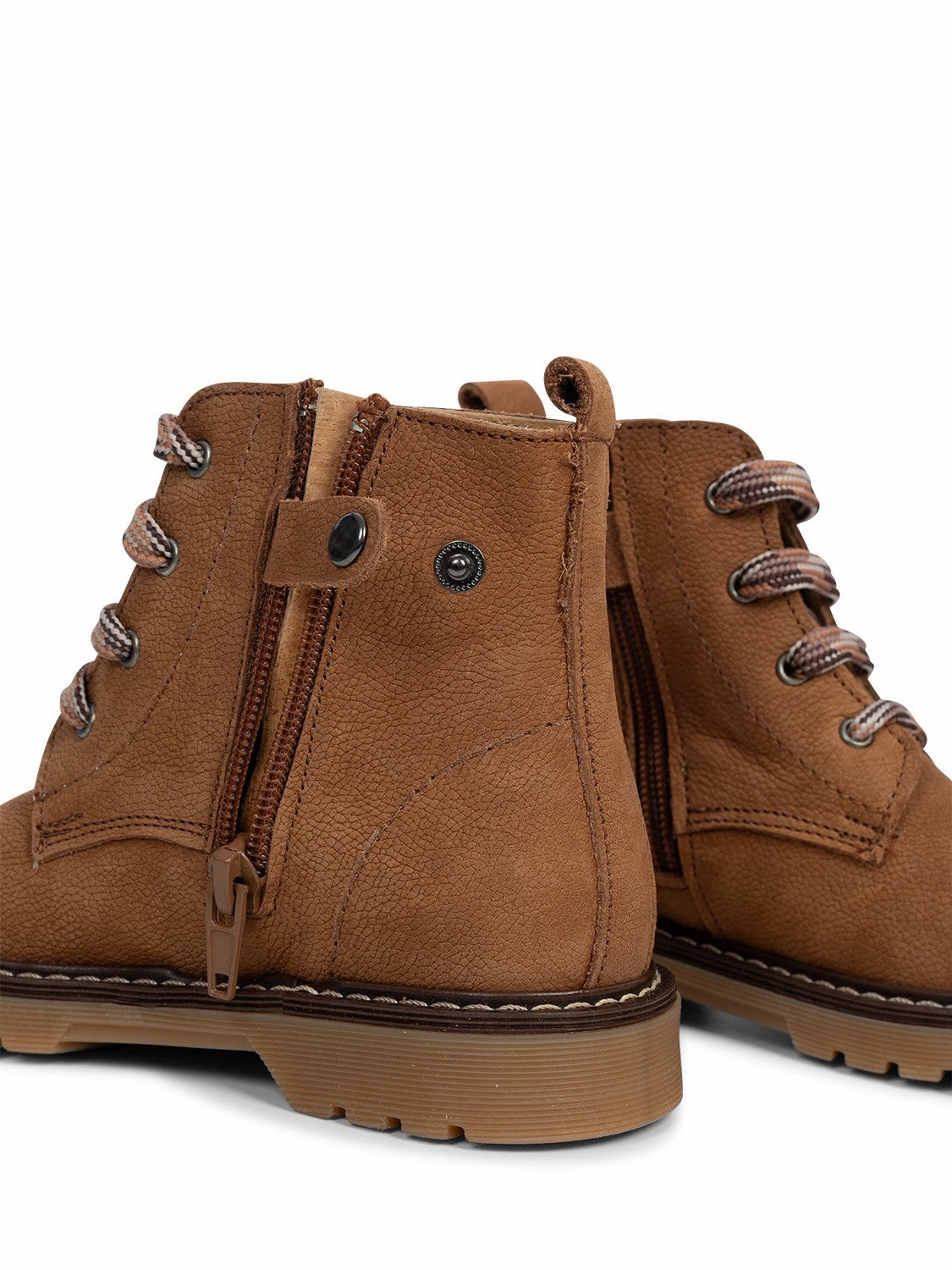 Lederboots mit Reiverschluss - Braun Winterstiefel Breiter Fuß