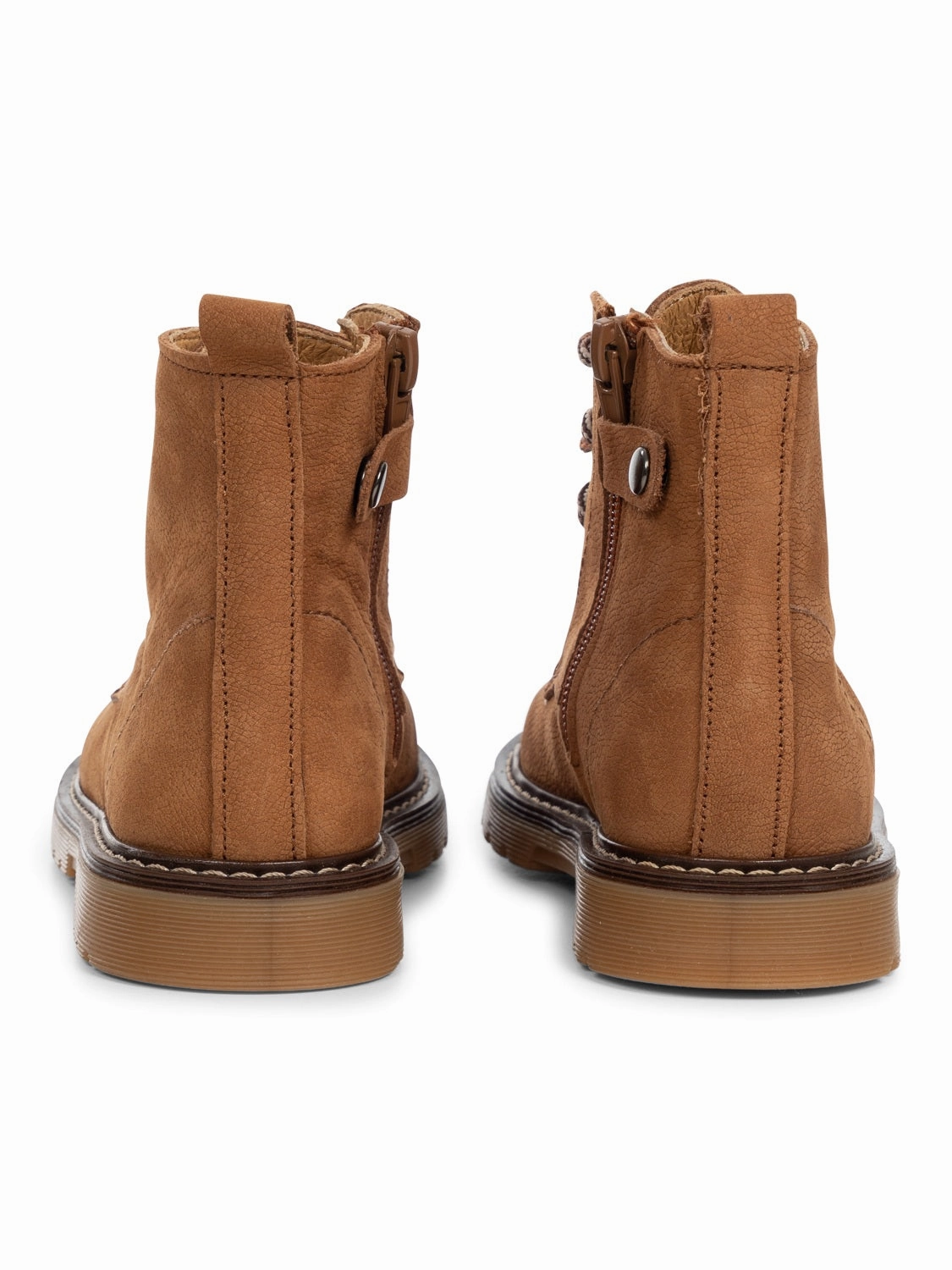 Winterstiefel 30 31 Lederboots mit Reiverschluss - Braun