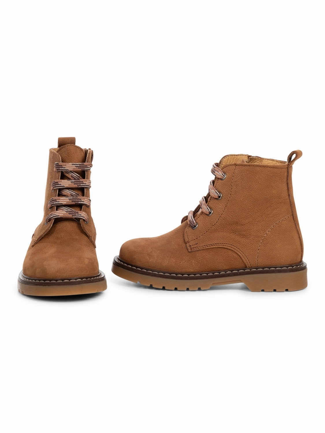 Winterstiefel Gute Qualität Lederboots mit Reiverschluss - Braun