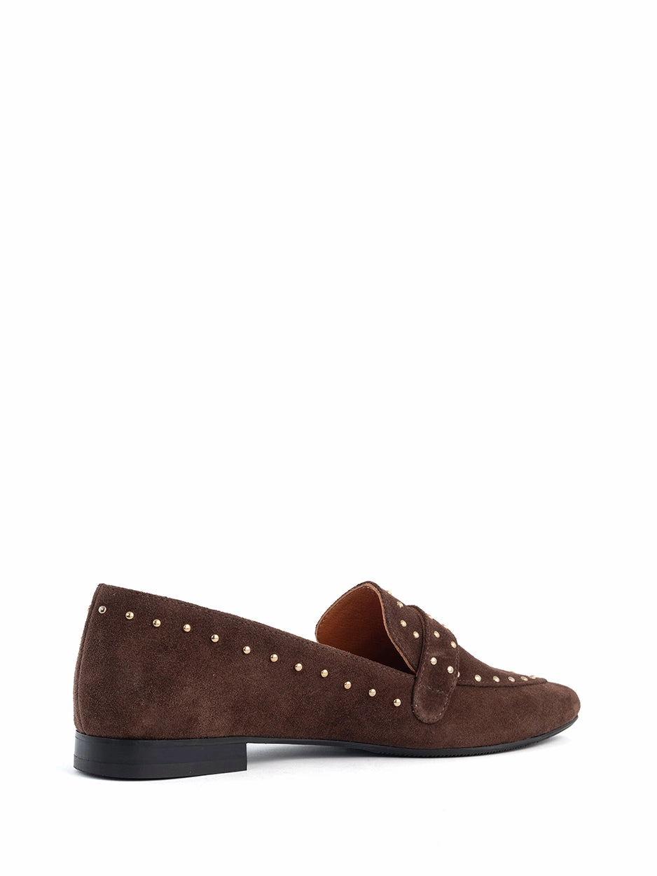 Luna | Loafer Bruin Loafers Hinten Offen