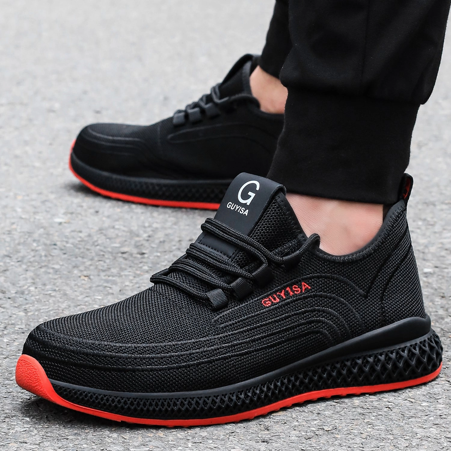 Leichte Sicherheitsschuhe S1 mit Stahlkappe  Atmungsaktiv Sicherheitsschuhe S3 Schnürsenkel