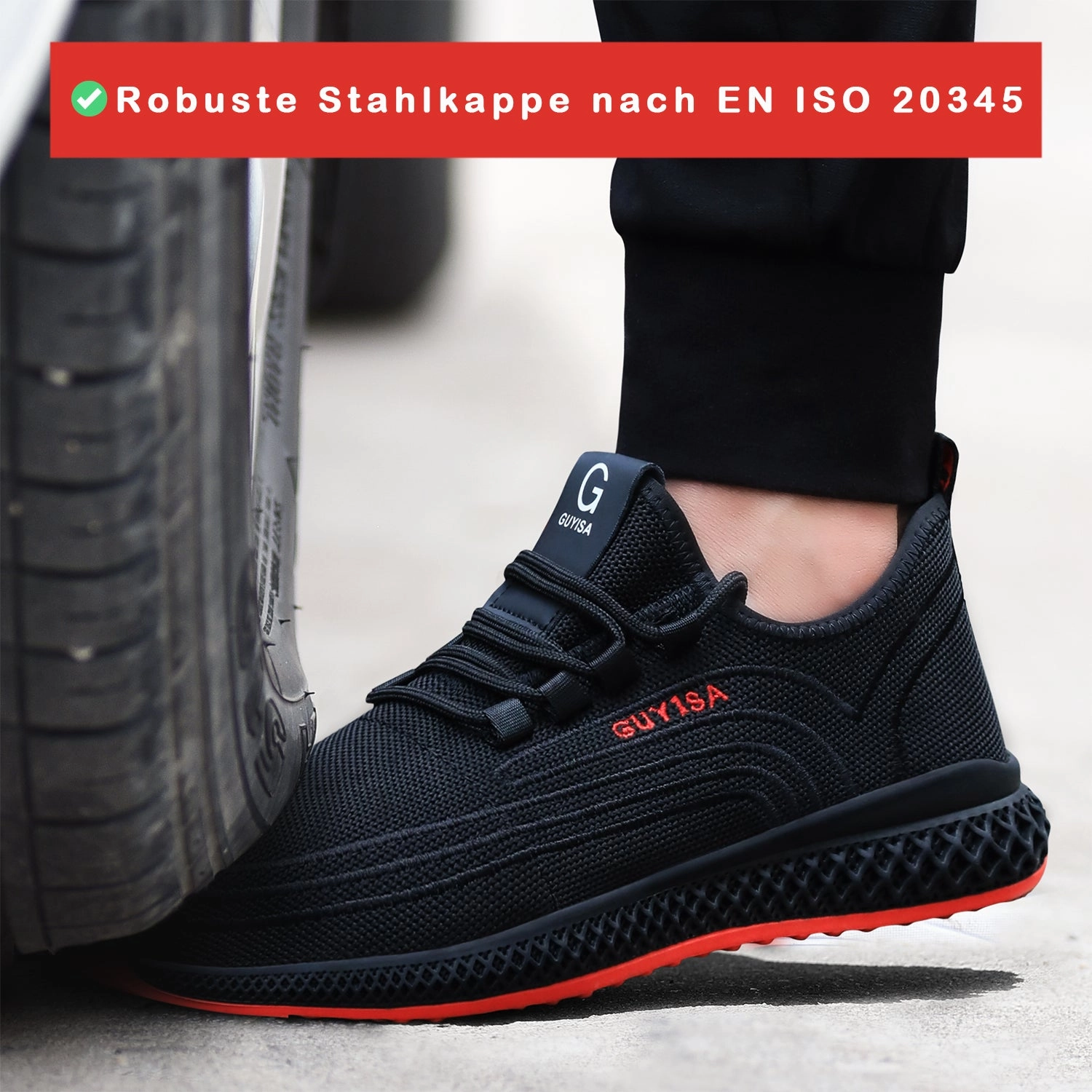 Sicherheitsschuhe S0 Leichte Sicherheitsschuhe S1 mit Stahlkappe  Atmungsaktiv