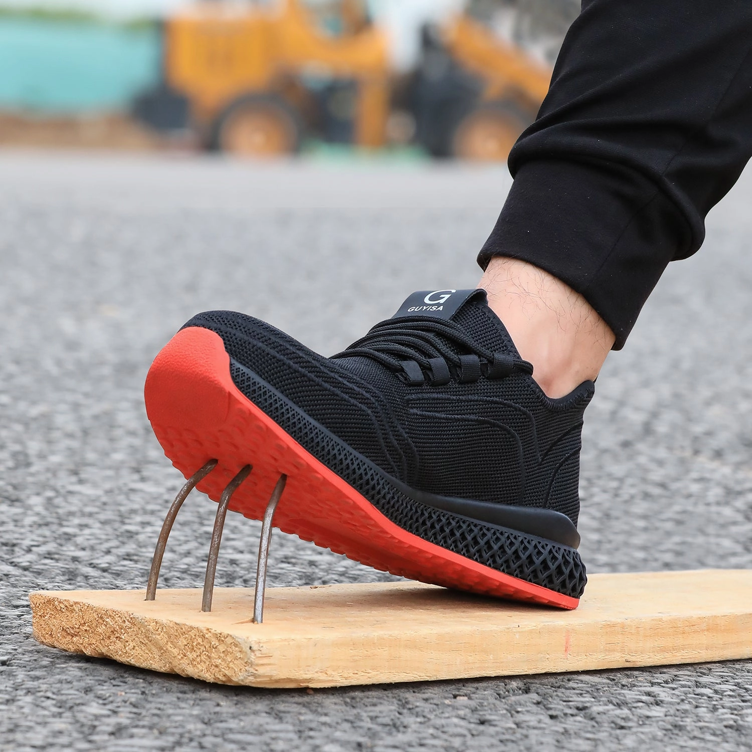 Leichte Sicherheitsschuhe S1 mit Stahlkappe  Atmungsaktiv Sicherheitsschuhe S3 Für Einlagen Geeignet