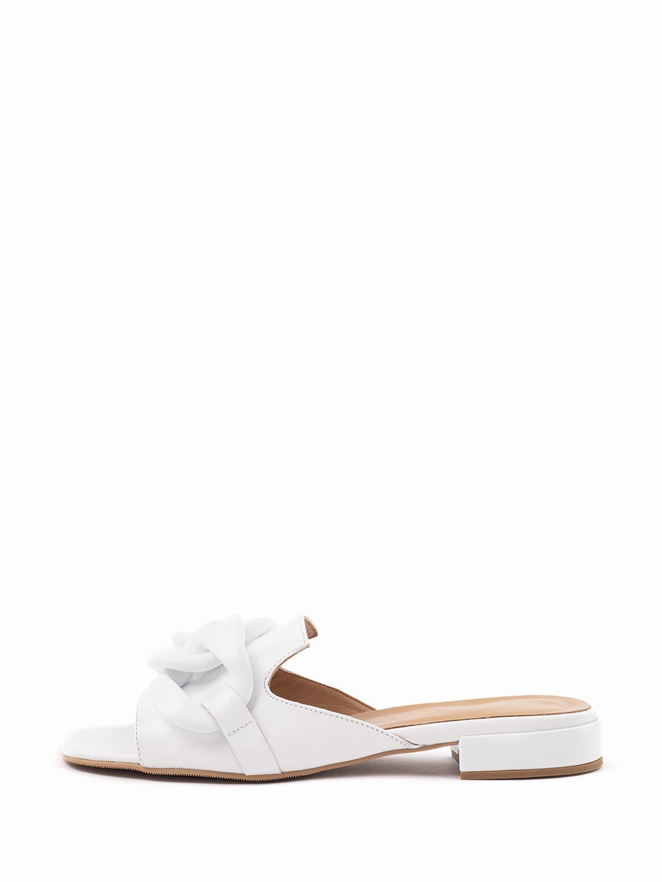 Gigi | Slipper Wit Sandalen Leder