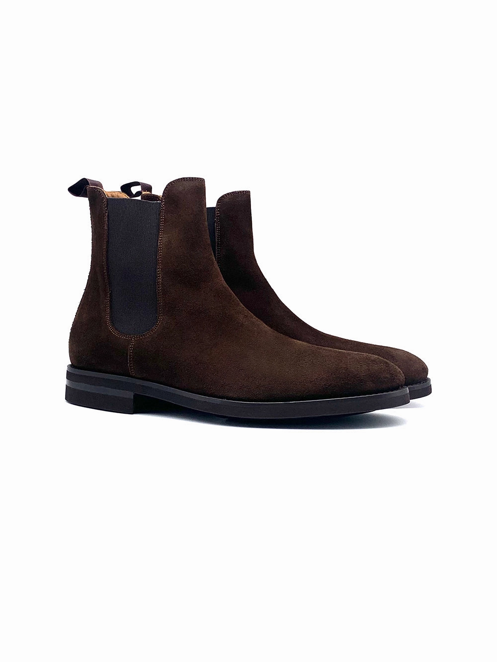 Herrenschuh Malaga - Rauleder Braun ( Premium Extra Light ) Ankle Boots Mit Nieten Schnallen