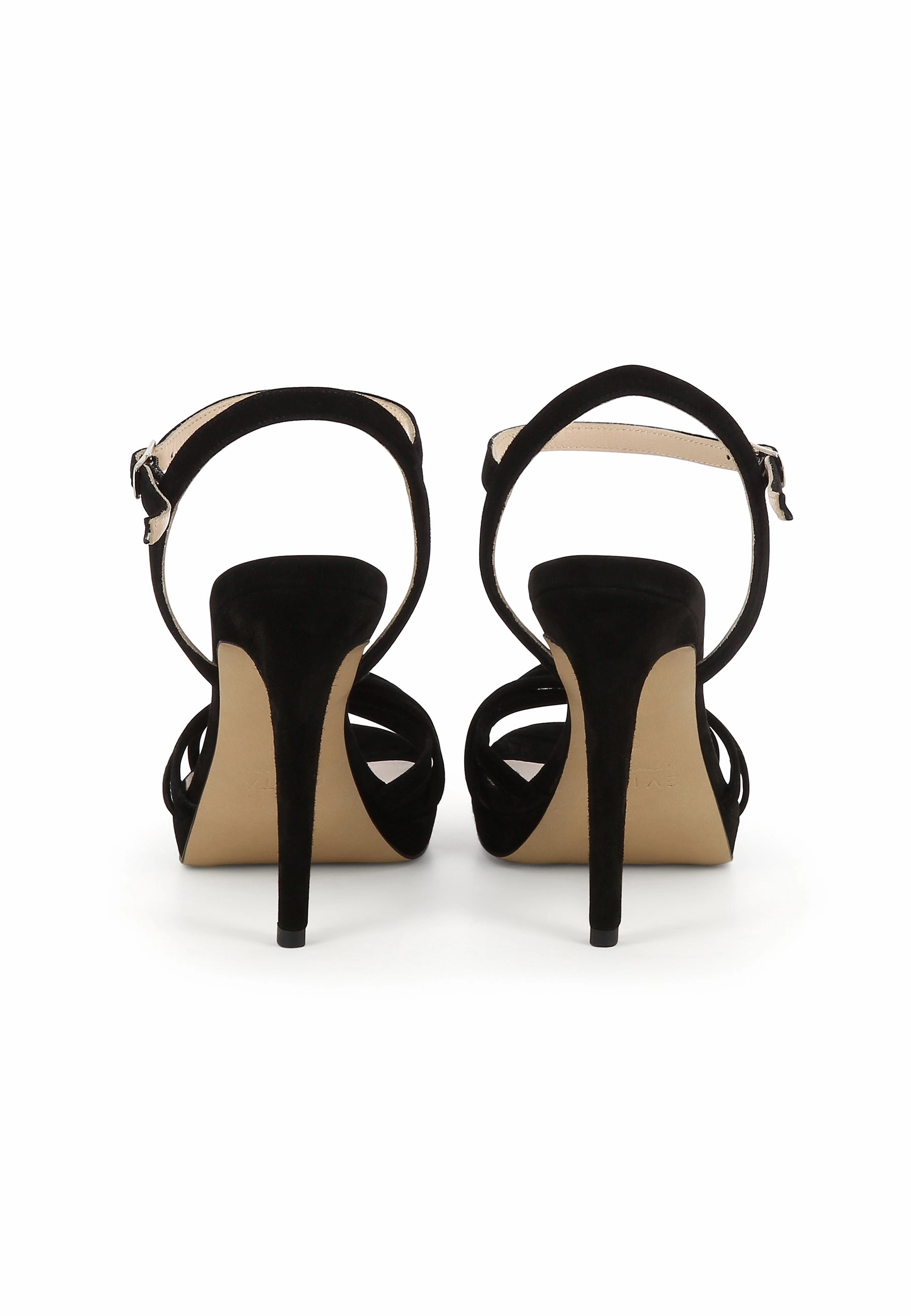 Barefoot Laufschuhe EVA Damen Sandalette  -  Rauleder Schwarz