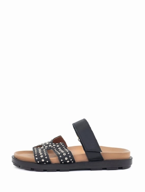 Leila | Slipper Zwart Janet D Sandalen