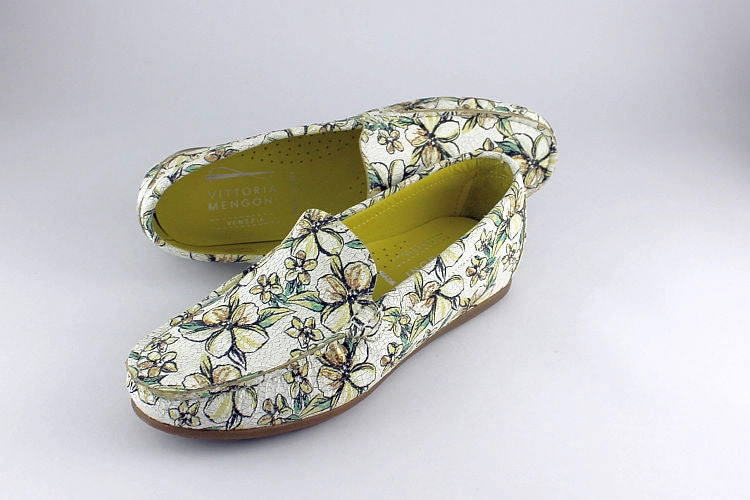 Loafers Split Leather Lemon Bloom Leather Loafer