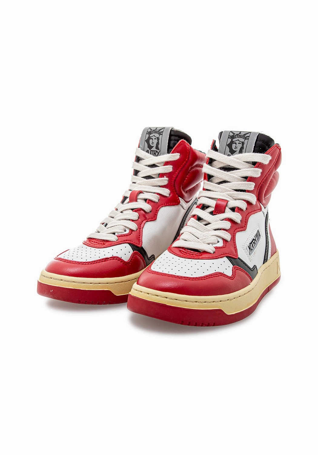 Sneaker Kreativ Schnürsenkel Binden Muster LIBERTY HIGH WOM LEAT/LEAT red/wht/black