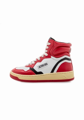 LIBERTY HIGH WOM LEAT/LEAT red/wht/black Bequeme Leichte Sneaker