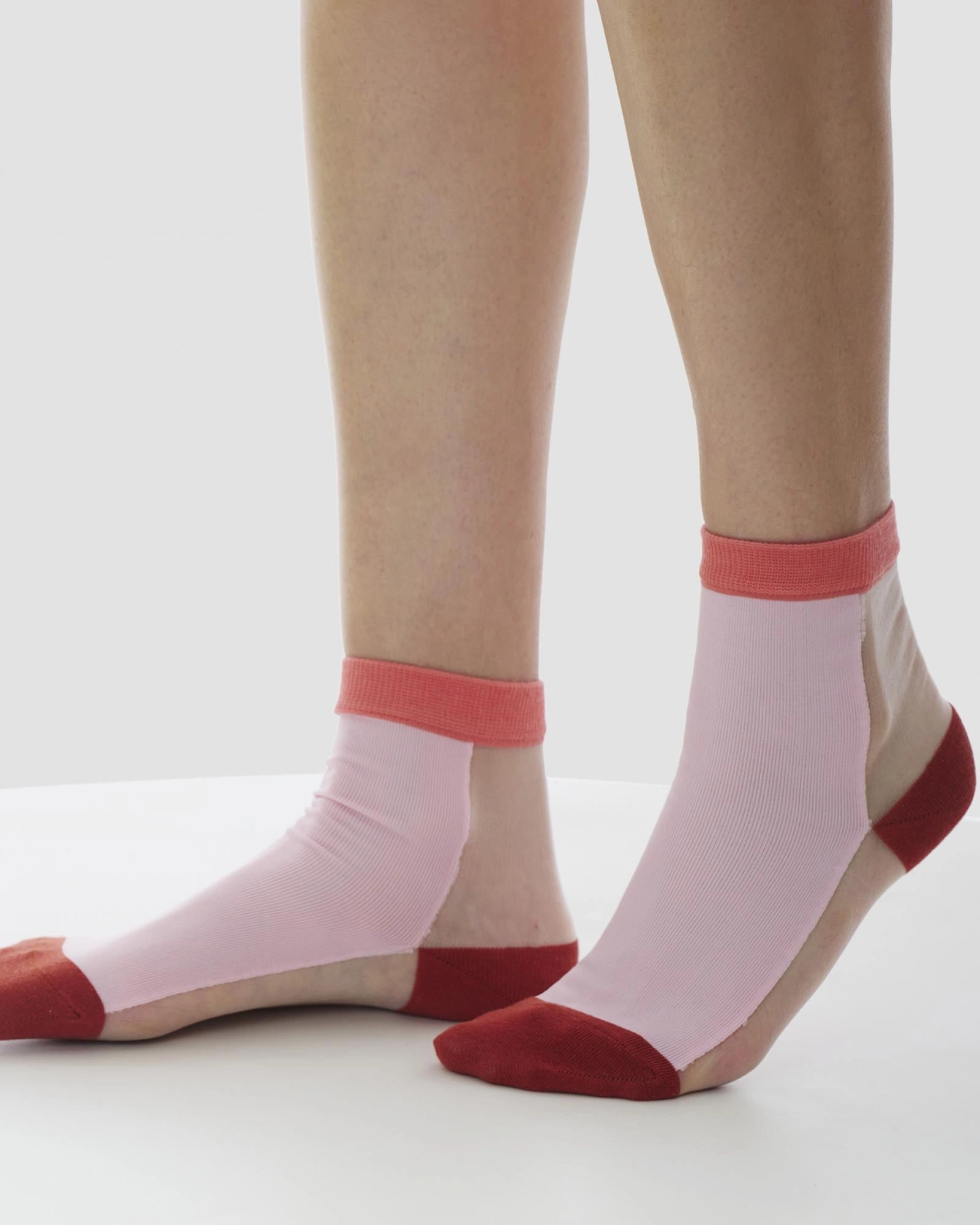 Licorice Allsorts Sheer Socks - Pink Walking In High Heels Sandals