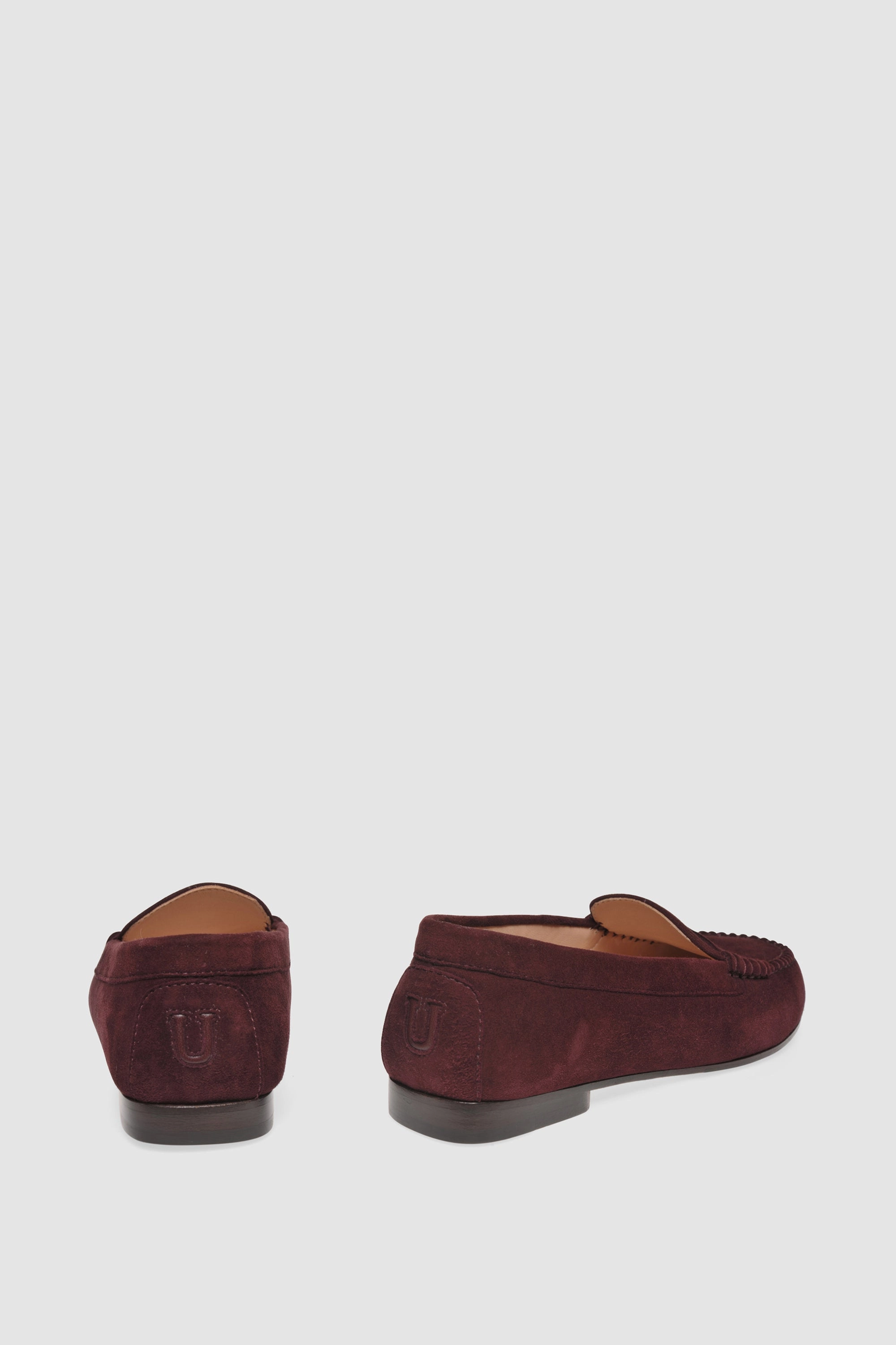 Loafer 1490 Camoscio Bordeaux White Heeled Loafers