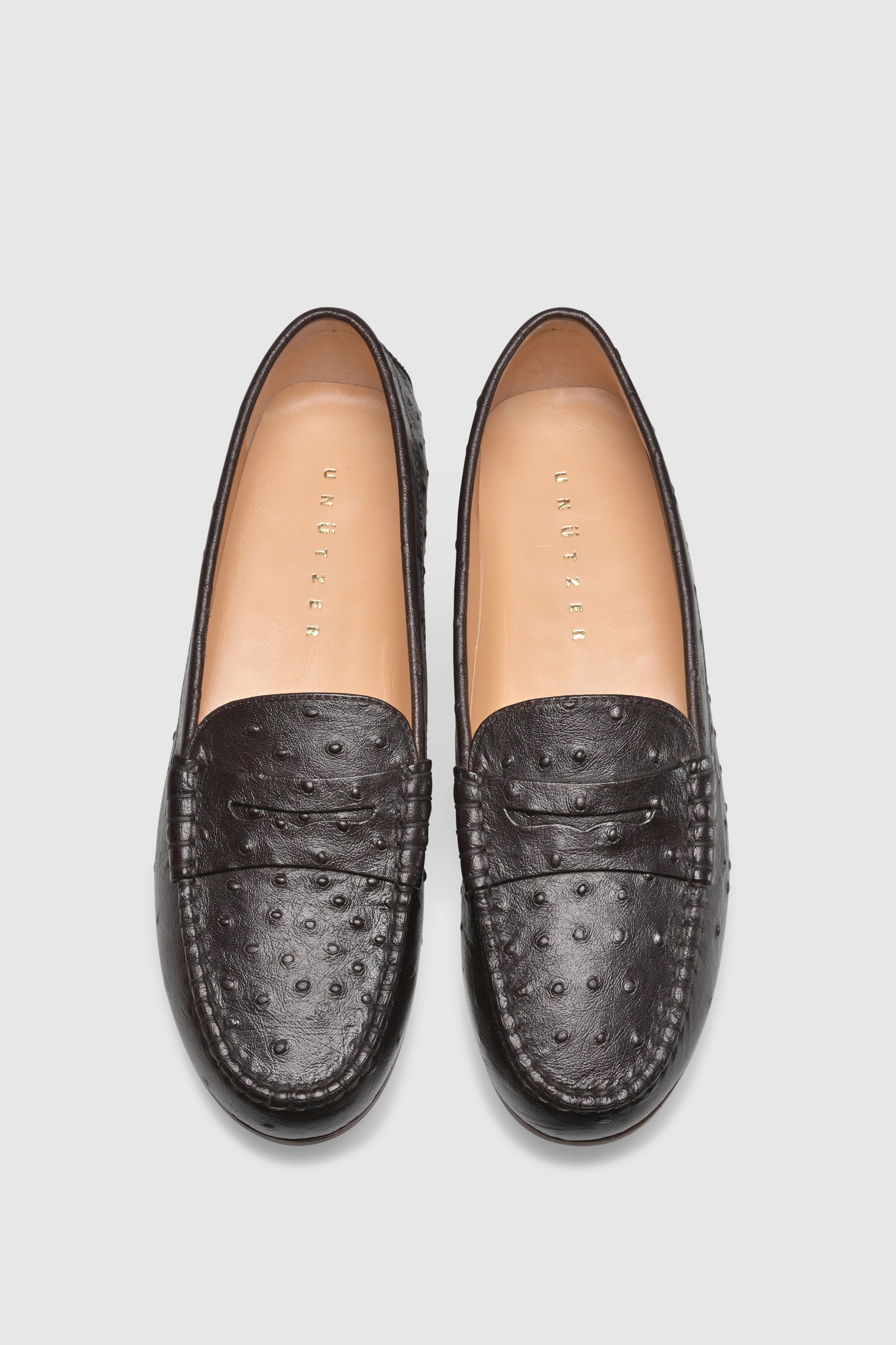 Dunham Loafers Loafer 1490 Struzzo Stampato Chocolate