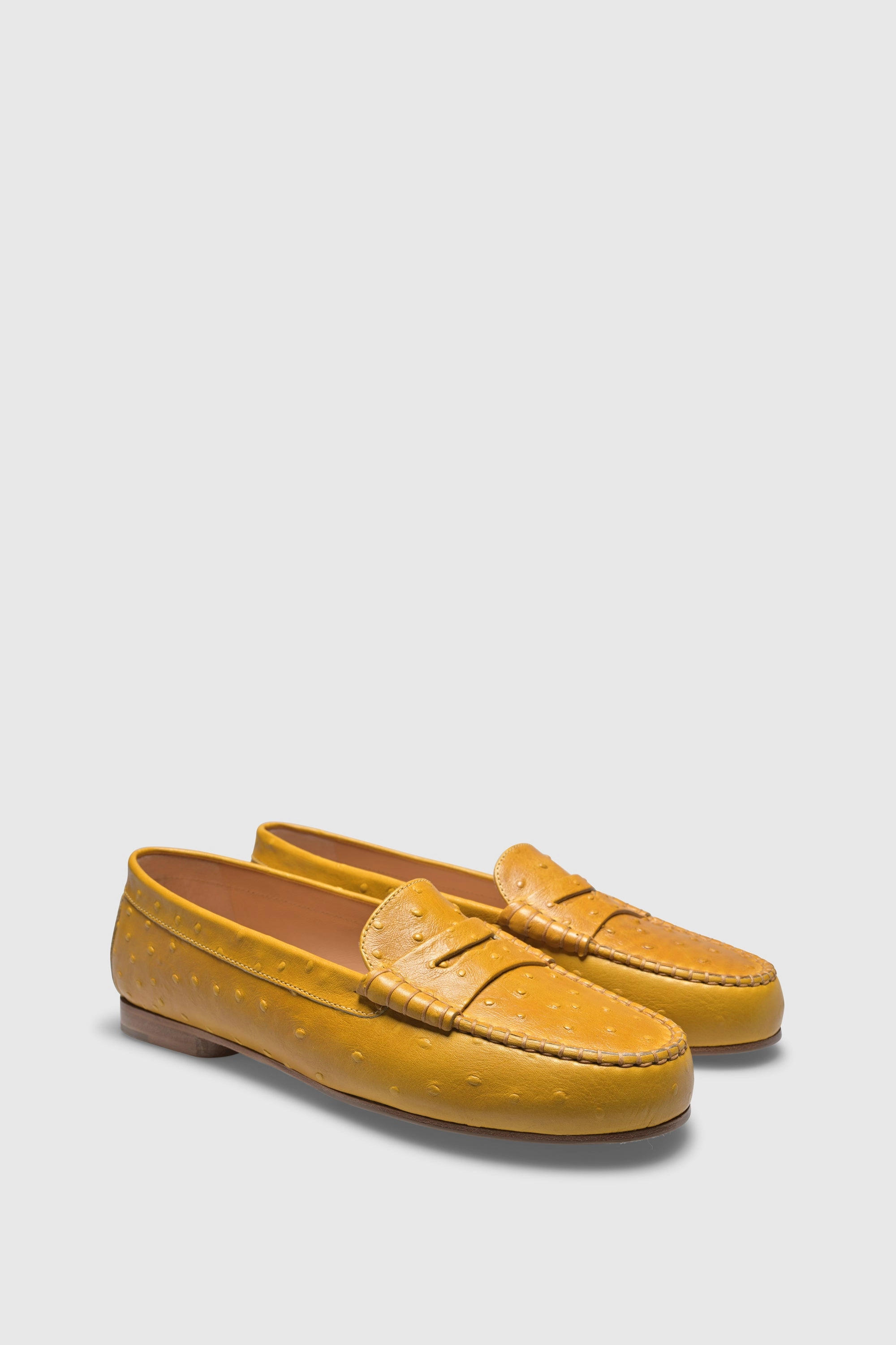Suede Driving Loafers Loafer 1490 Struzzo Stampato Yellow