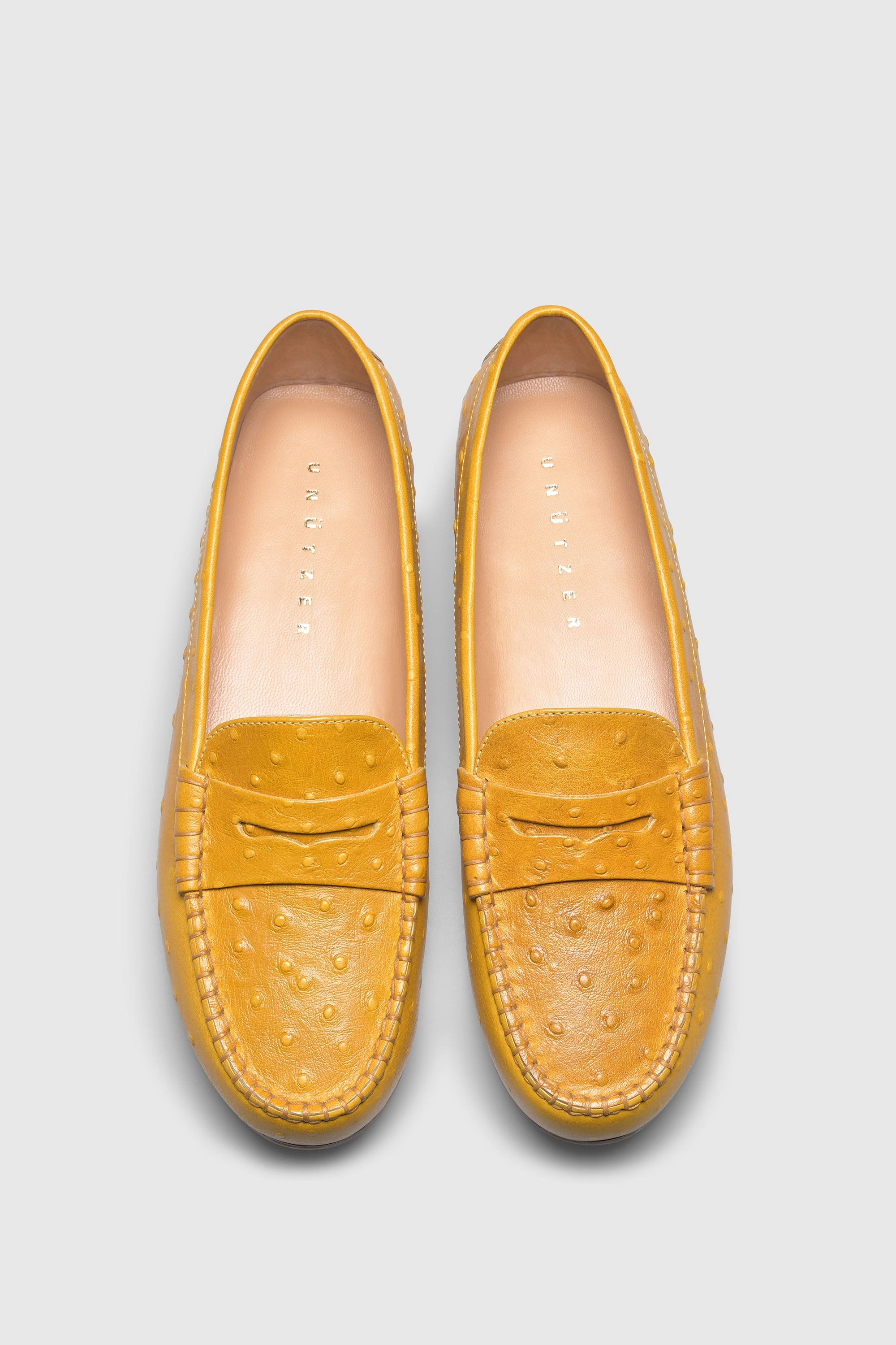 Loafer 1490 Struzzo Stampato Yellow Larson Penny Loafers
