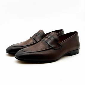 Loafer Cognac in Braun Handpatiniert | Herrenschuhe Buffalo Loafers