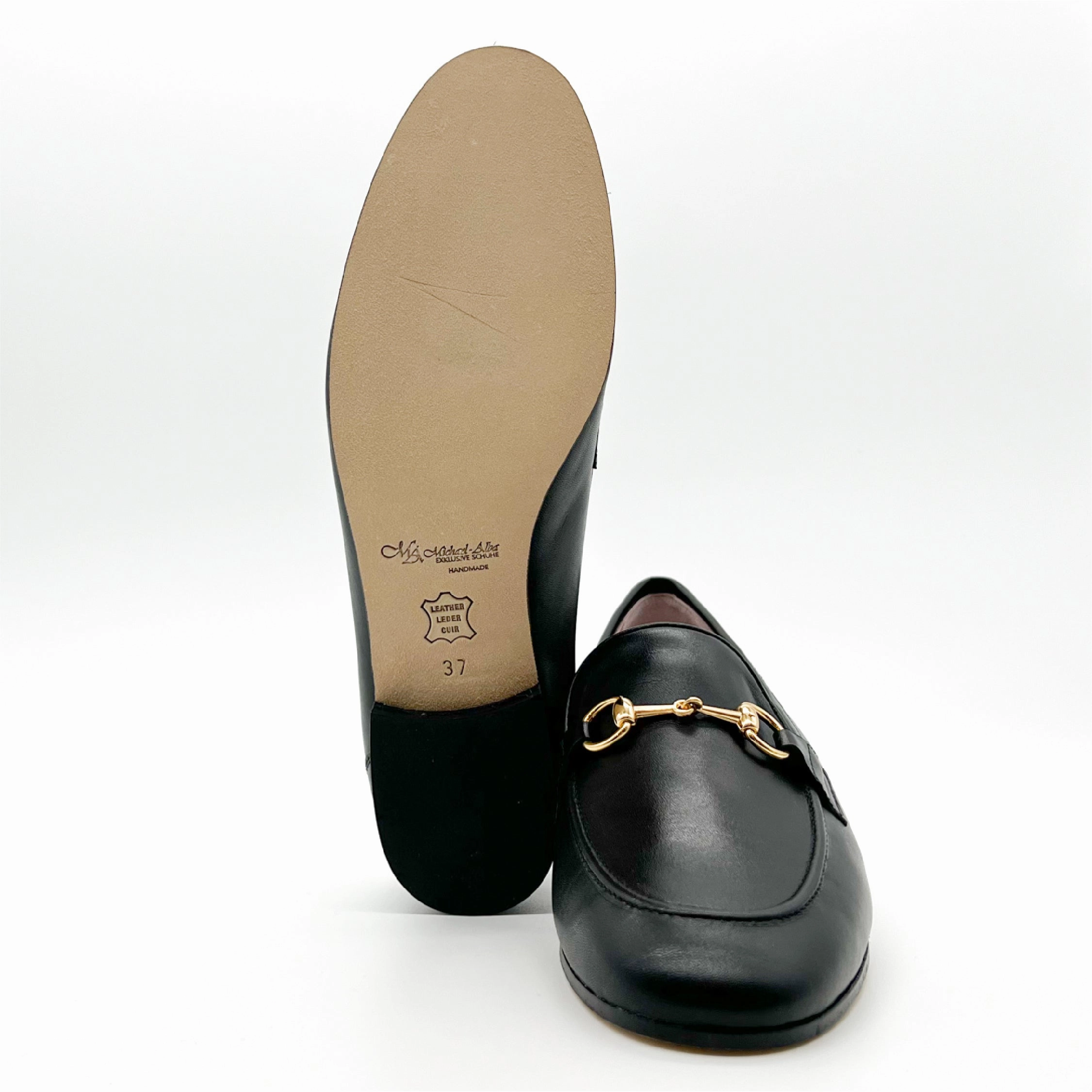 Loafer Damen Schwarz mit Schnalle Zebra Loafers