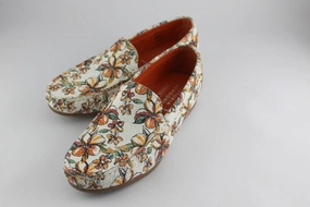 Orange Bloom Leather Loafer Loafers Strap