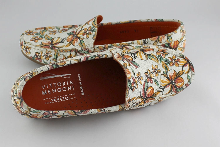 Orange Bloom Leather Loafer Dress Loafers