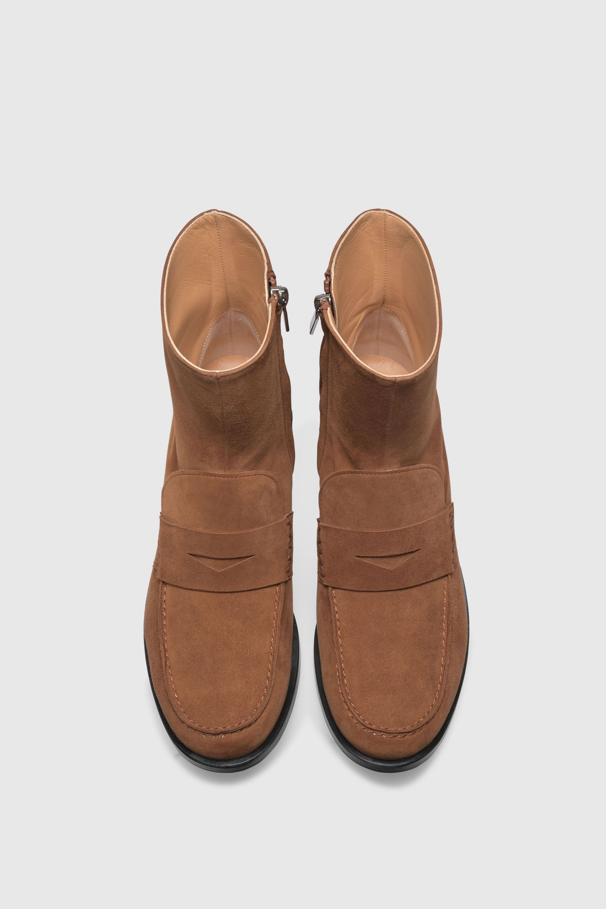 Stiefelette 9539 Camoscio Cognac Strappy Loafers